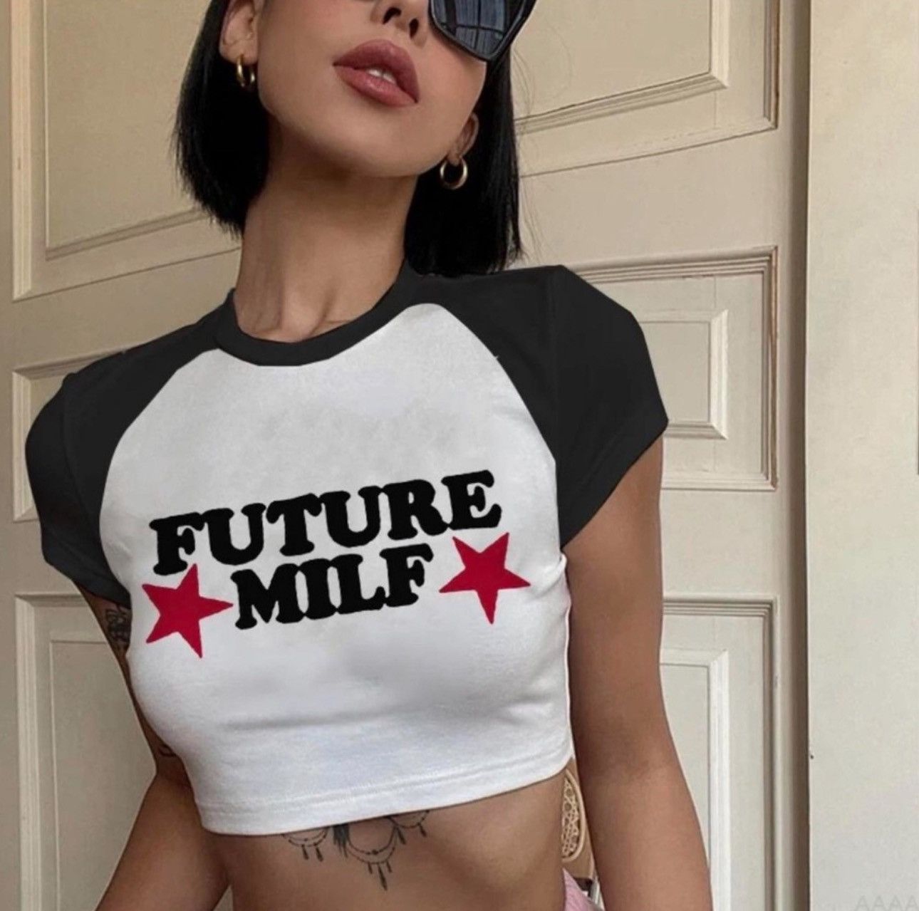 Vintage × Von Dutch Cute Future Milf Cropped Shirt 🐱 Size S / US 4 / IT 40 - 1 Thumbnail