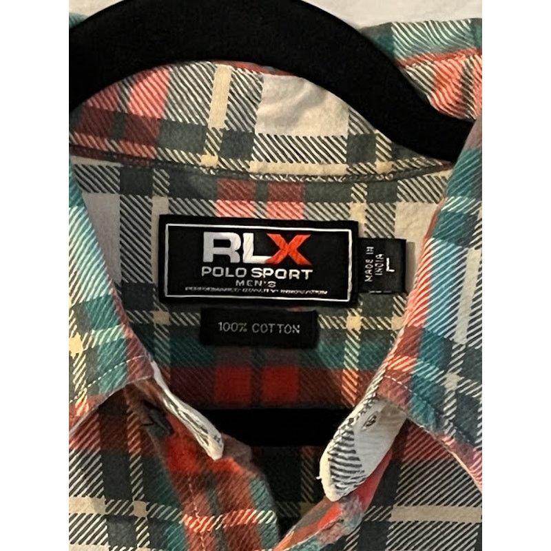 Ralph Lauren VTG 90s RLX Ralph Lauren Shirt Red Cream Green Plaid Size US L / EU 52-54 / 3 - 3 Thumbnail