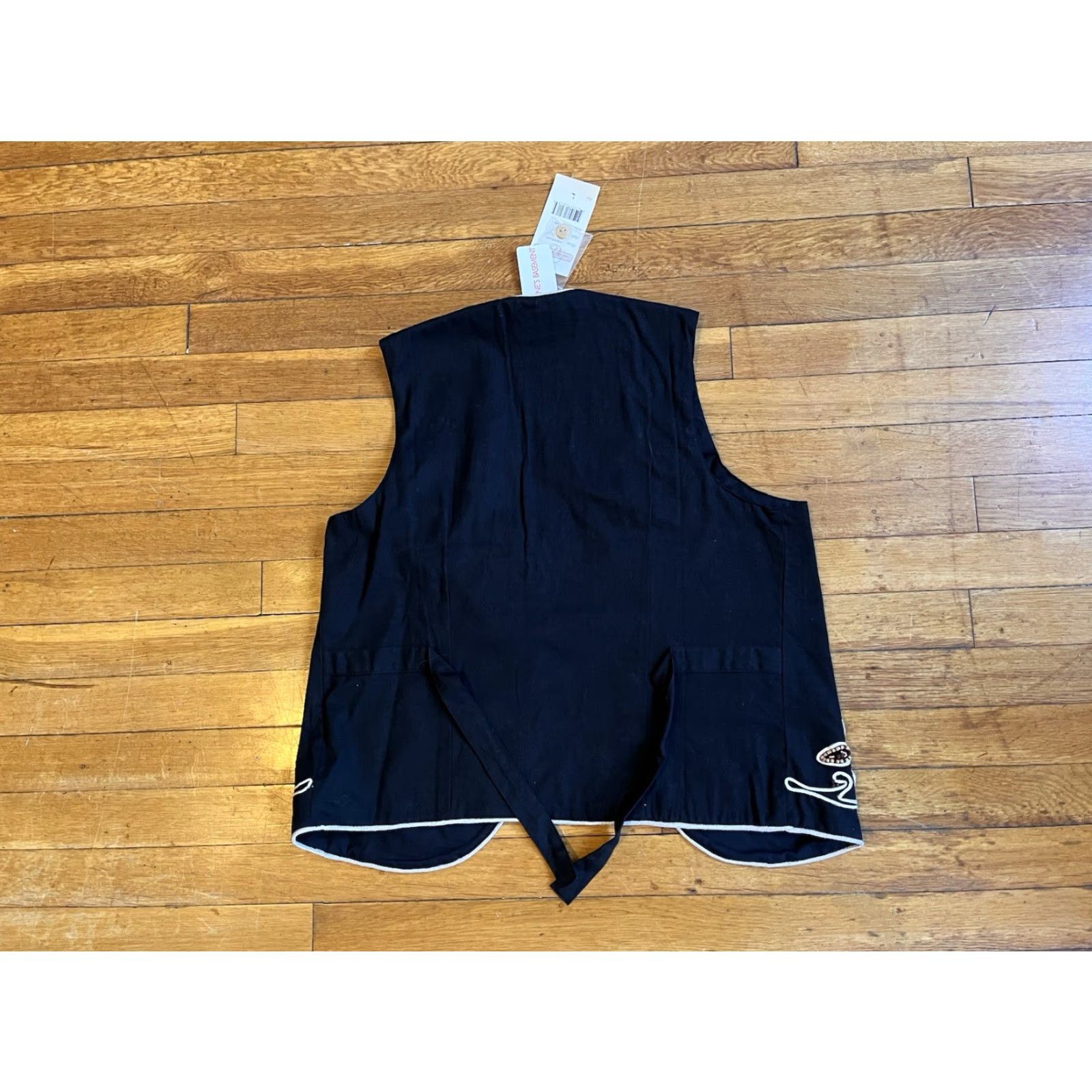 Vintage VINTAGE Cambridge Dry Goods Vest Women’s Large Black Beaded Floral Size L / US 10 / IT 46 - 7 Thumbnail