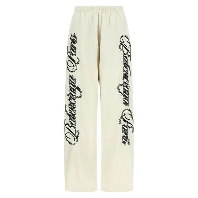 Balenciaga BALENCIAGA Cursive White Reversible Pants New & Authentic (W Size 26" / US 2 / IT 38 - 1 Thumbnail
