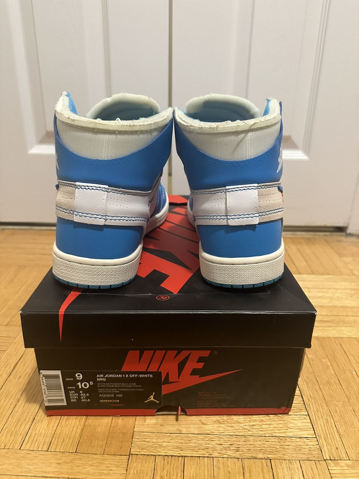 Jordan Brand × Off-White Jordan 1 OFF-White UNC Size 9 Size US 9 / EU 42 - 5 Thumbnail