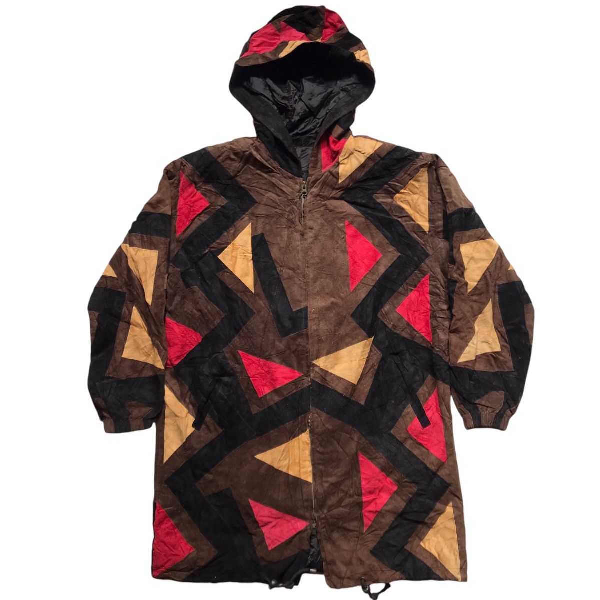 Genuine Leather × If Six Was Nine × Japanese Brand VINTAGE JALECO PATCHWORK GENUINE LEATHER LONG JACKET Size US M / EU 48-50 / 2 - 7 Thumbnail