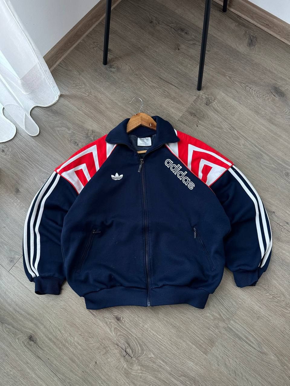 Adidas Vintage Adidas Sportswear Blue Distressed Full Zip Hoodie Size US S / EU 44-46 / 1 - 3 Thumbnail
