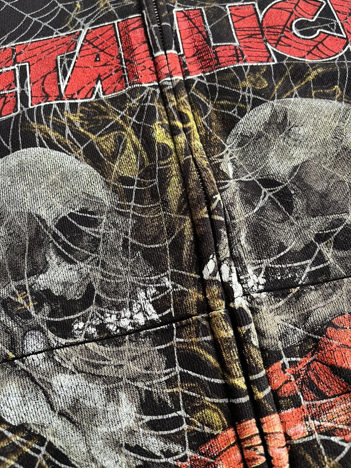 Metallica 2010 Metallica Web AOP Printed Rare Zip Hoodie M Size US M / EU 48-50 / 2 - 9 Thumbnail