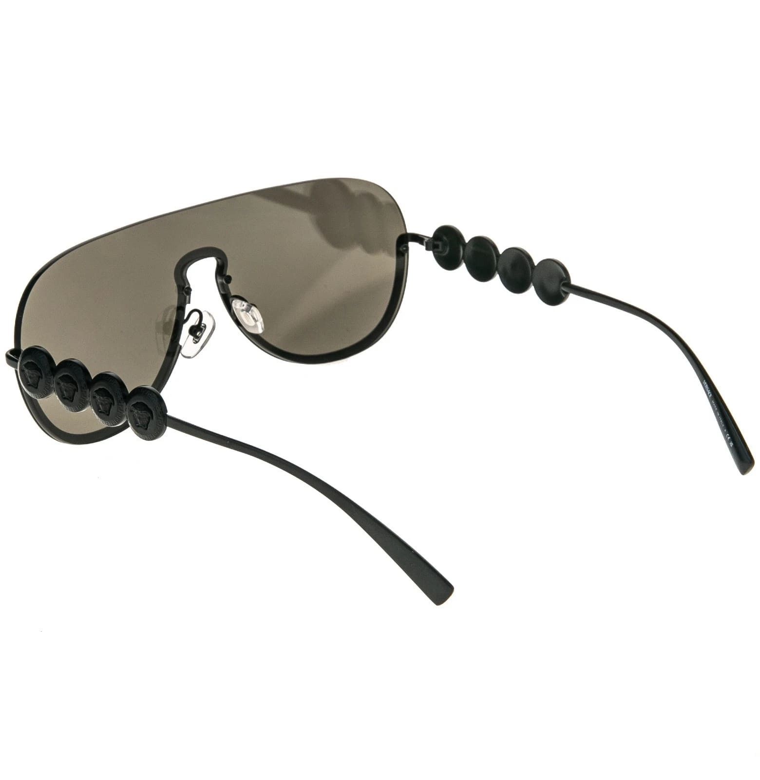 Versace VERSACE VE2215 2215 Black Coin Medusa Stud Gold Sunglasses Size ONE SIZE - 7 Thumbnail