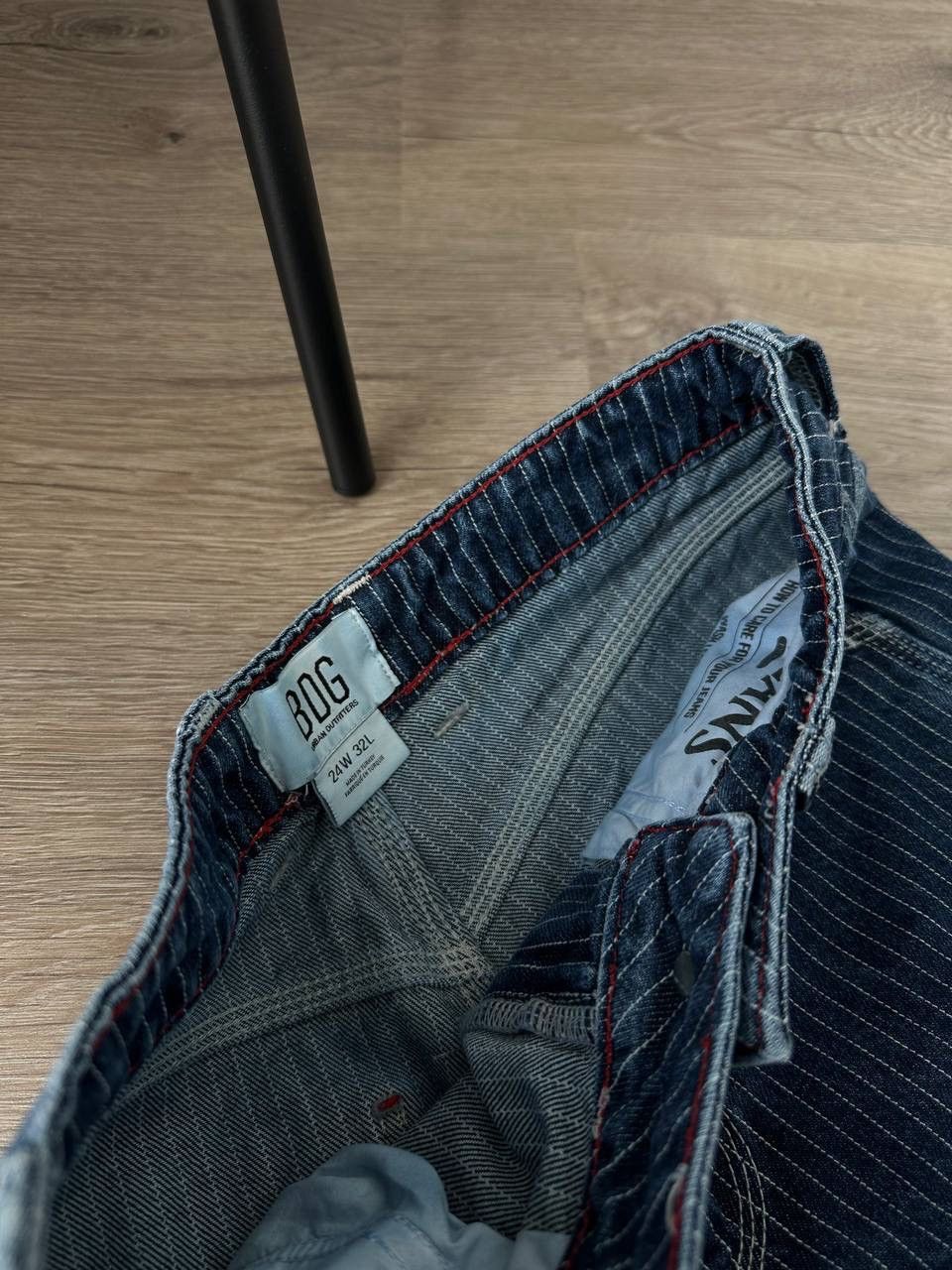 Japanese Brand × Vintage Vintage BDC Blue Baggy Carpenter Striped Pants Size US 32 / EU 48 - 7 Thumbnail
