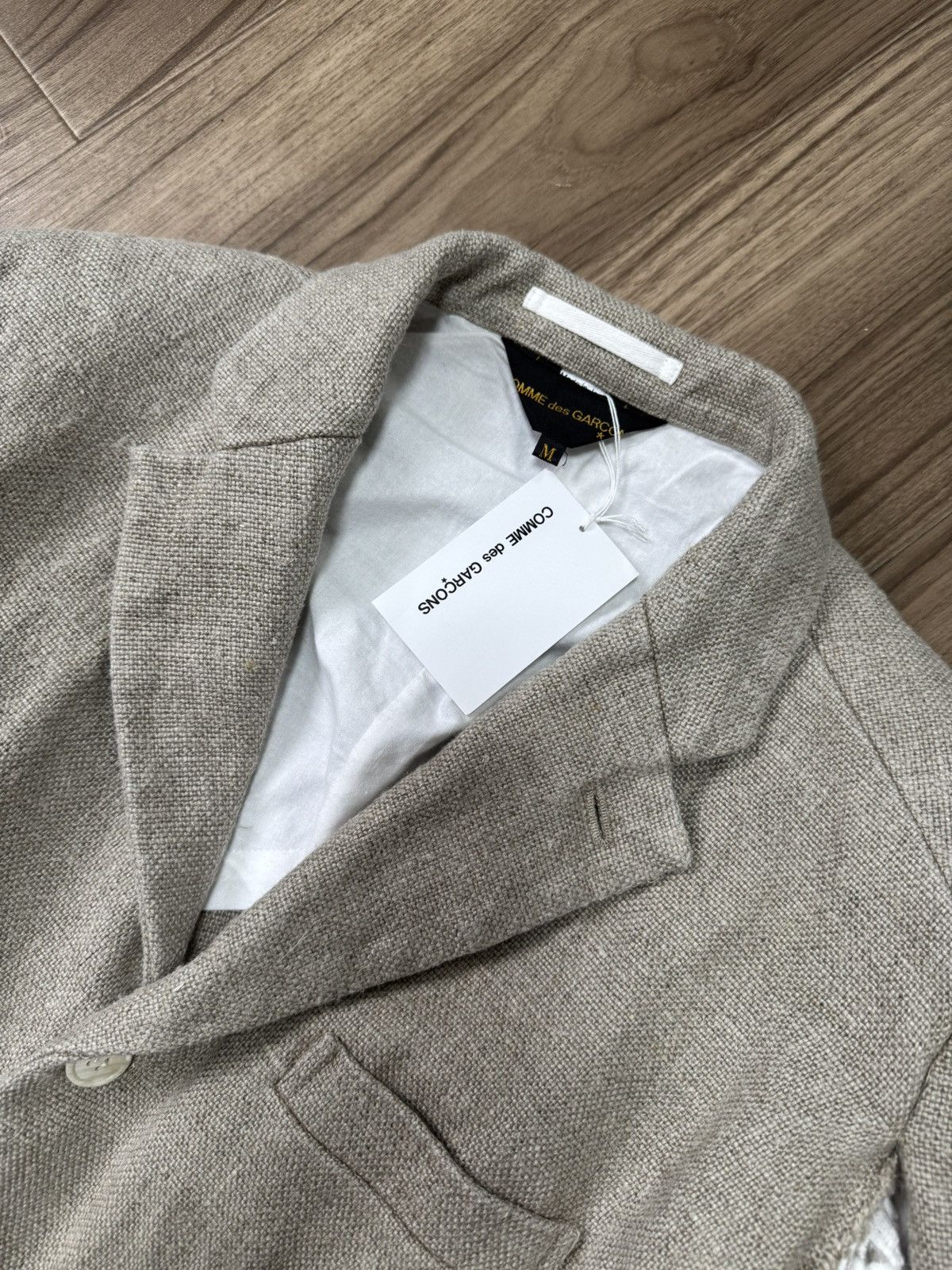 Comme des Garcons Comme des Garçons SS26 Deconstructed Lace Panel Linen Blazer Size US S / EU 44-46 / 1 - 4 Thumbnail