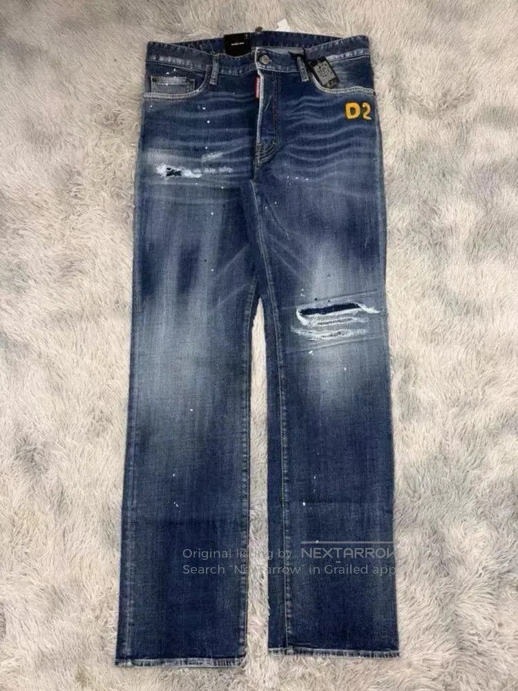 Dsquared2 Sz 48 Dsquared2 22AW Runway Distressed Patch Denim. Size US 32 / EU 48 - 1 Thumbnail