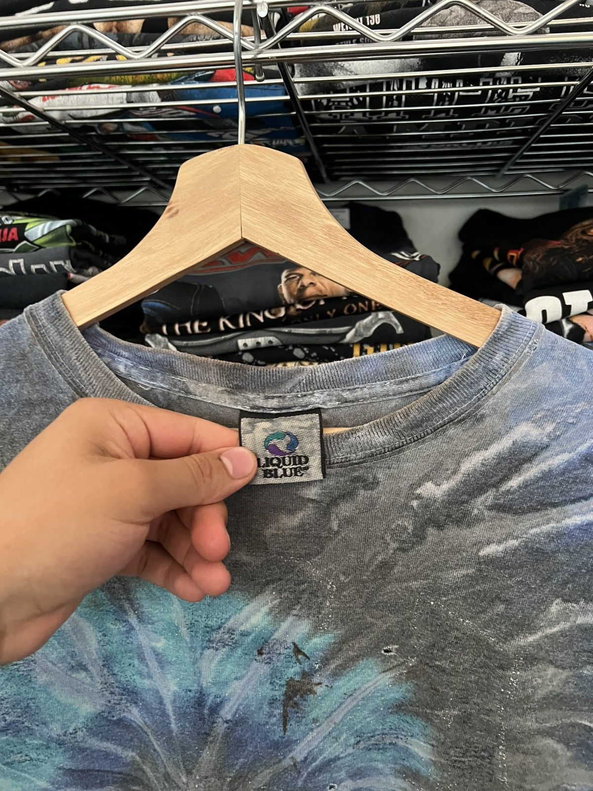 Liquid Blue 2000s Liquid Blue Tie Dye Blank Tee Size US L / EU 52-54 / 3 - 4 Thumbnail