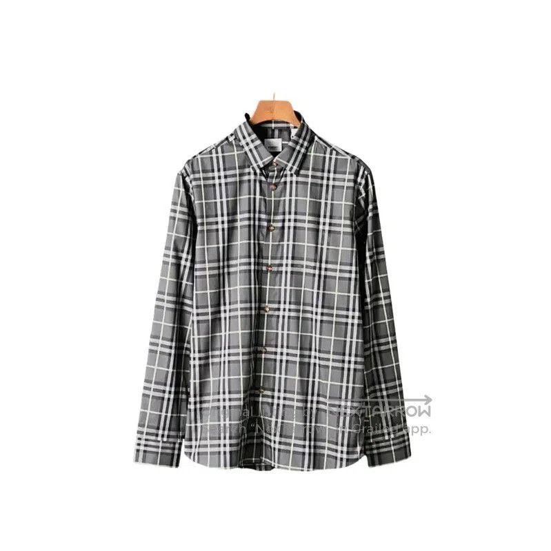 Burberry Burberry Gray Plaid Long Sleeve Shirt. Size US L / EU 52-54 / 3 - 1 Thumbnail