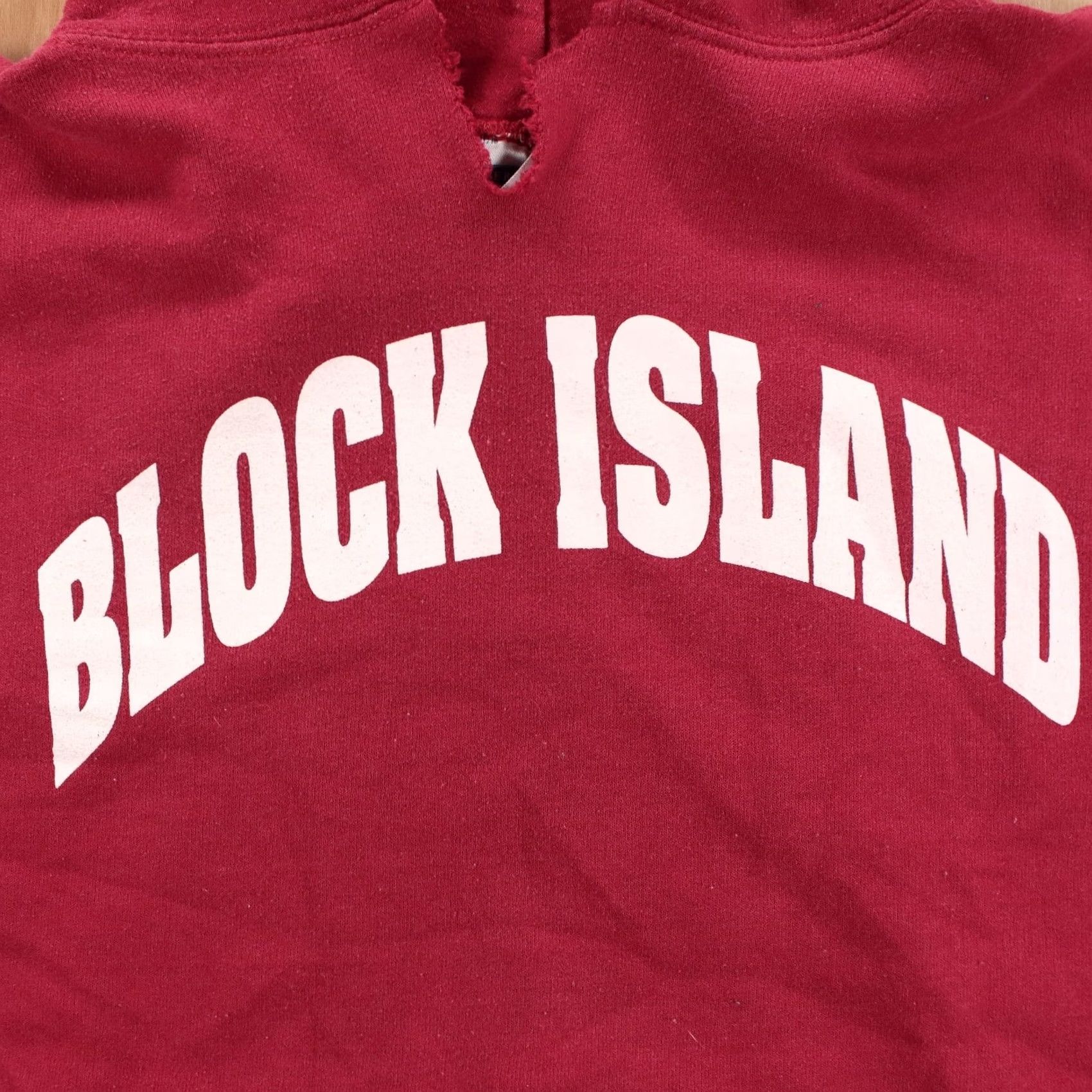 Jerzees VINTAGE block island hoodie sweatshirt MEDIUM red college 90s 00s y2k Mens Size US L / EU 52-54 / 3 - 3 Thumbnail
