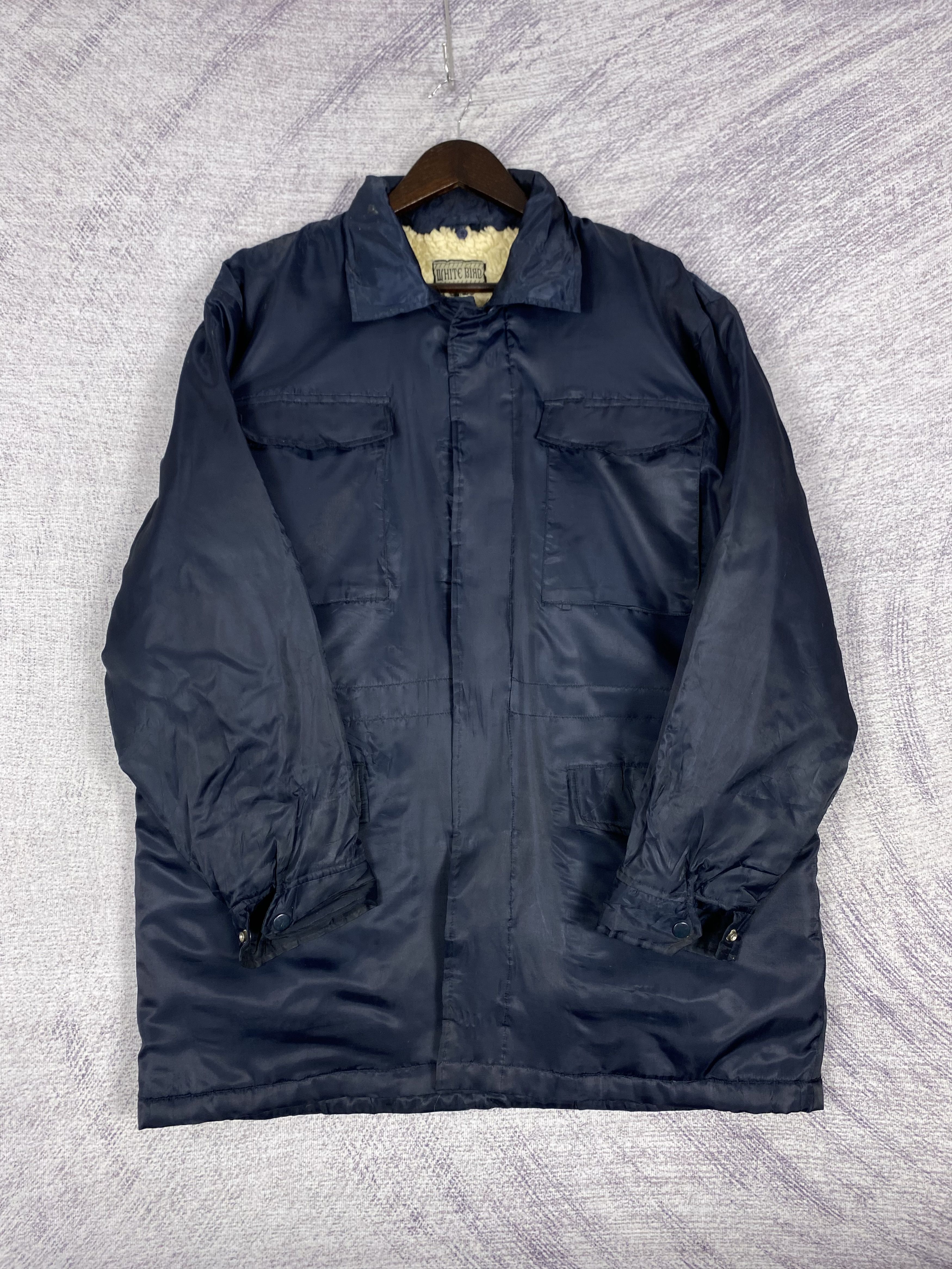 Japanese Brand Vintage White Bird Fleece Lining Multi Pocket Warm Jacket Size US L / EU 52-54 / 3 - 3 Thumbnail