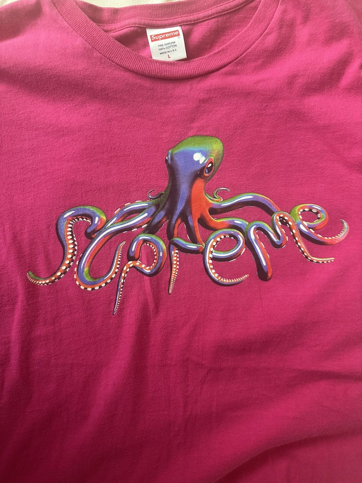 Supreme Pink Supreme Tentacles Tee Size US L / EU 52-54 / 3 - 3 Thumbnail