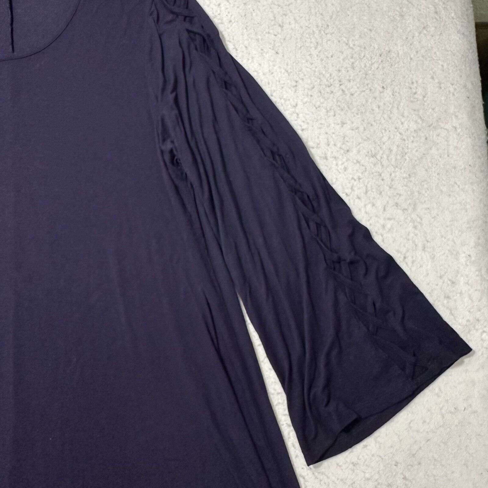 Other Just Found 1X A-Line Dress Strappy Sleeve Purple Lace Size XL / US 12-14 / IT 48-50 - 6 Thumbnail