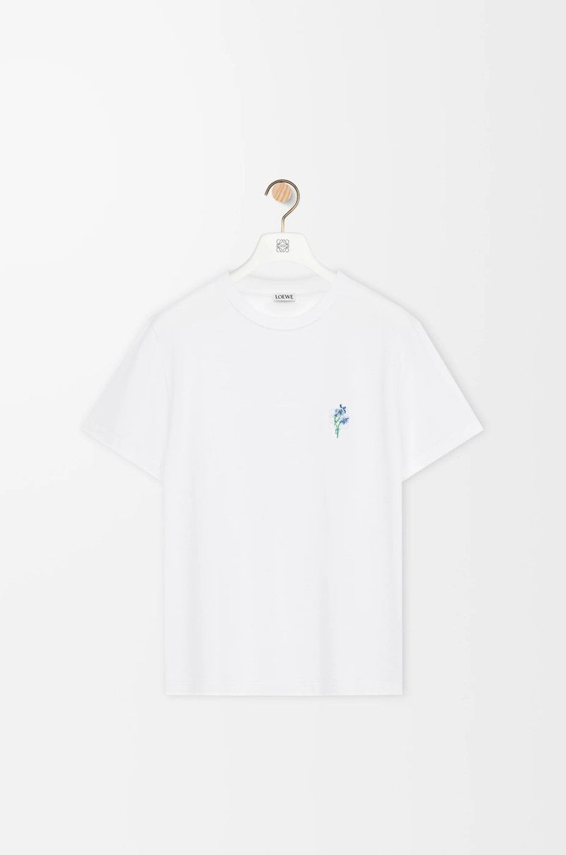 Loewe o1in1g0526 Relaxed Fit T-Shirt in White Size L / US 10 / IT 46 - 1 Thumbnail