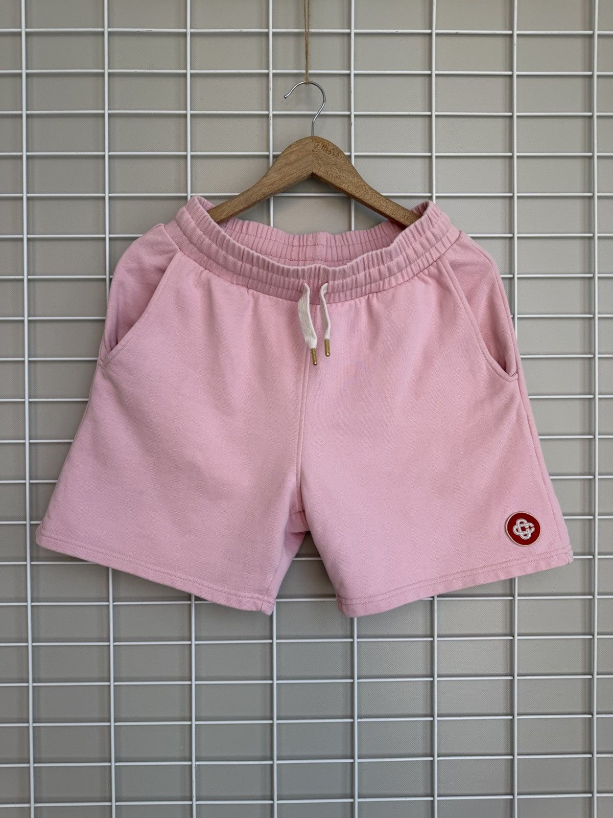 Casablanca Casablanca Logo Patch Pink Shorts Mens Size S Organic Cotton Size US 32 / EU 48 - 1 Thumbnail