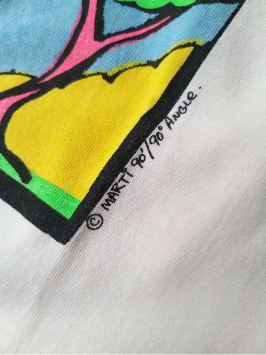 Vintage Vintage 90s Handmade Painting Tshirt Size US L / EU 52-54 / 3 - 3 Thumbnail