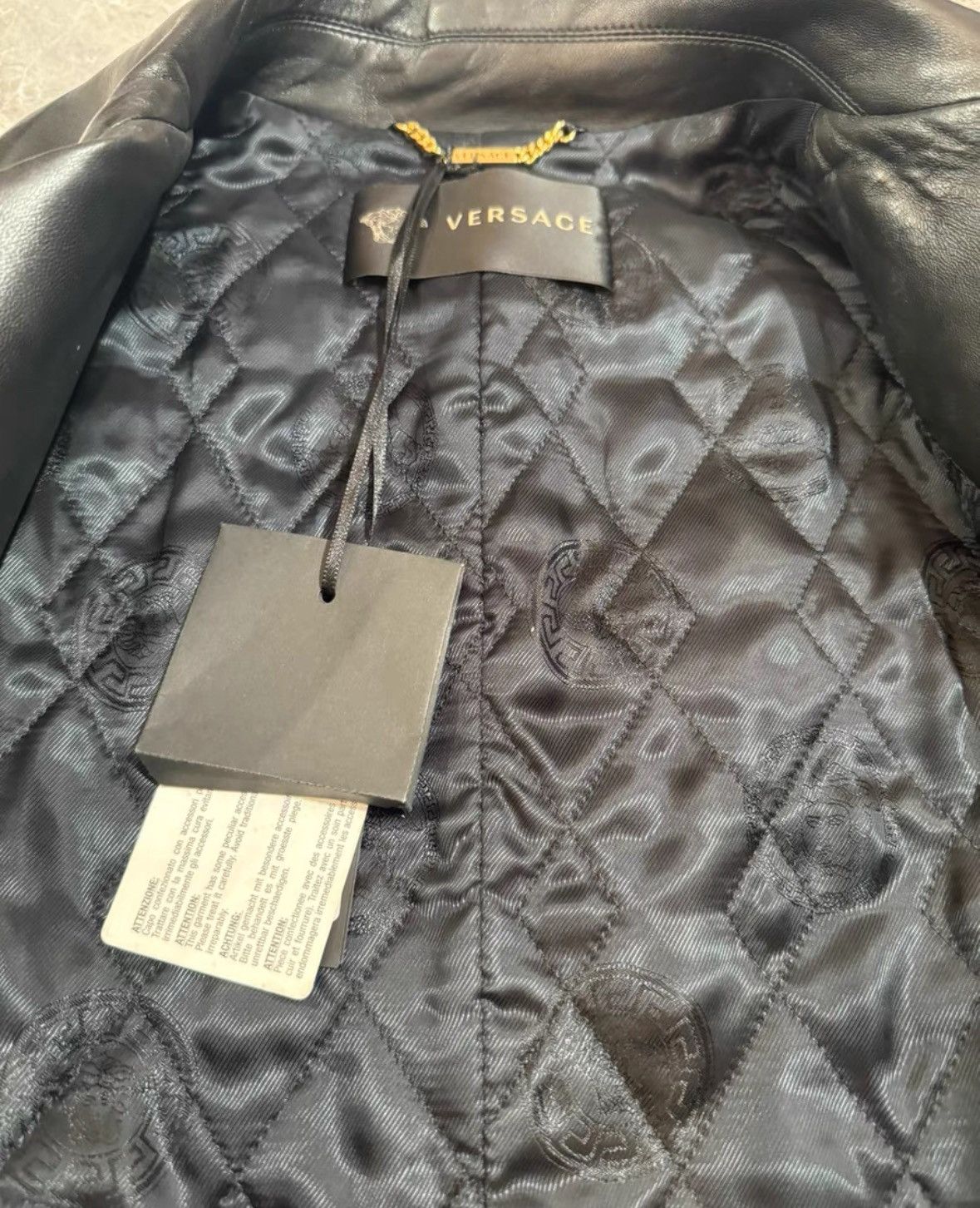 Versace Versace Sheepskin embroidered leather jacket Size US S / EU 44-46 / 1 - 5 Thumbnail