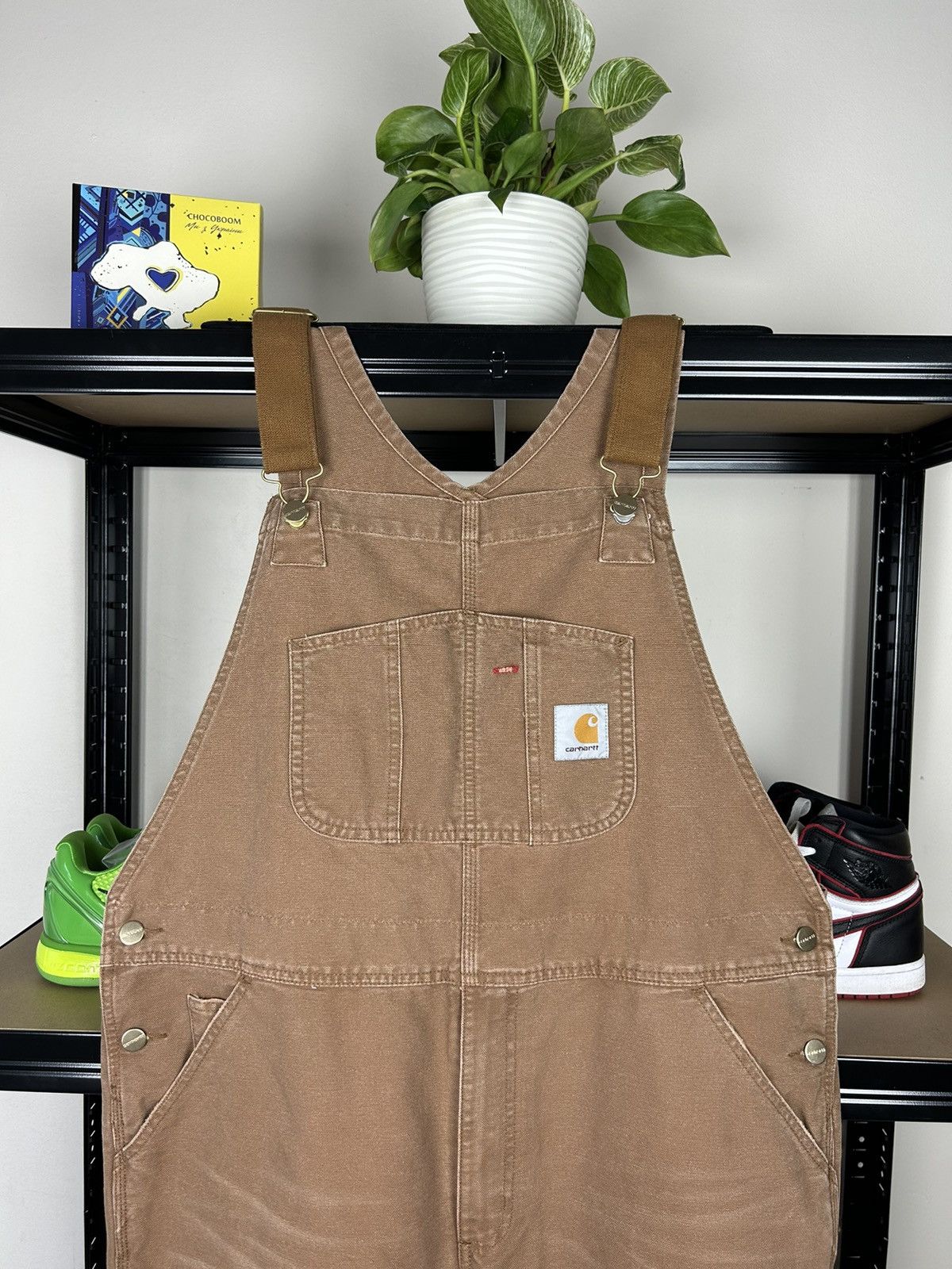 Carhartt × Vintage CARHARTT VINTAGE BOXY LOGO BAGGY FIT BIB OVERALS Size US 36 / EU 52 - 2 Thumbnail