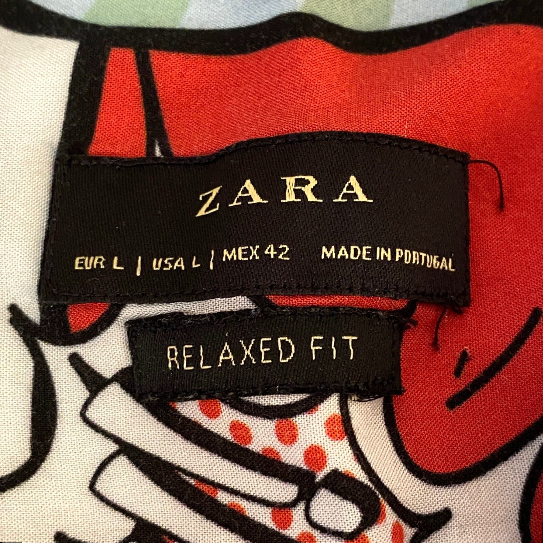 Zara ZARA Shirt Mens Large Short Sleeve Button Up Relaxed Fit Comic Pop Art Print Size US L / EU 52-54 / 3 - 3 Thumbnail