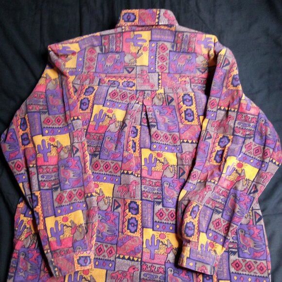 Other Vintage Please Thank You Southwest Corduroy Pearl Snap Shirt Size US L / EU 52-54 / 3 - 5 Thumbnail