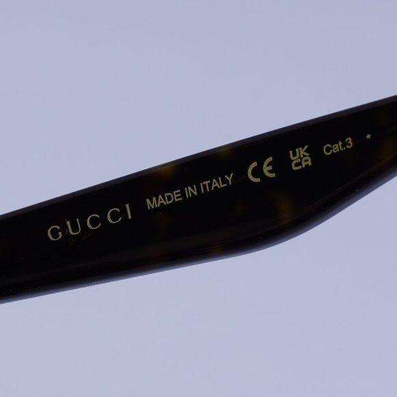 Gucci Gucci GG1639SA 002 Sunglasses Havana Square Frame Size ONE SIZE - 8 Thumbnail