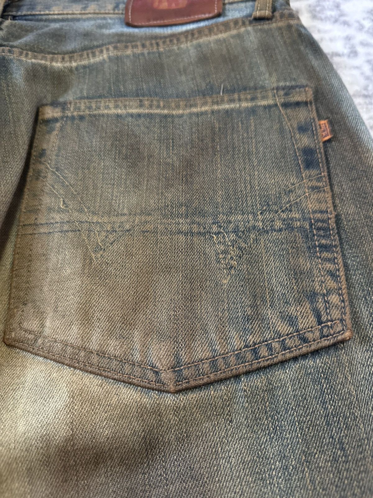 Edwin Vintage Edwin 505 Mud Wash Distressed Repaired Loose Jeans Size US 32 / EU 48 - 16 Thumbnail
