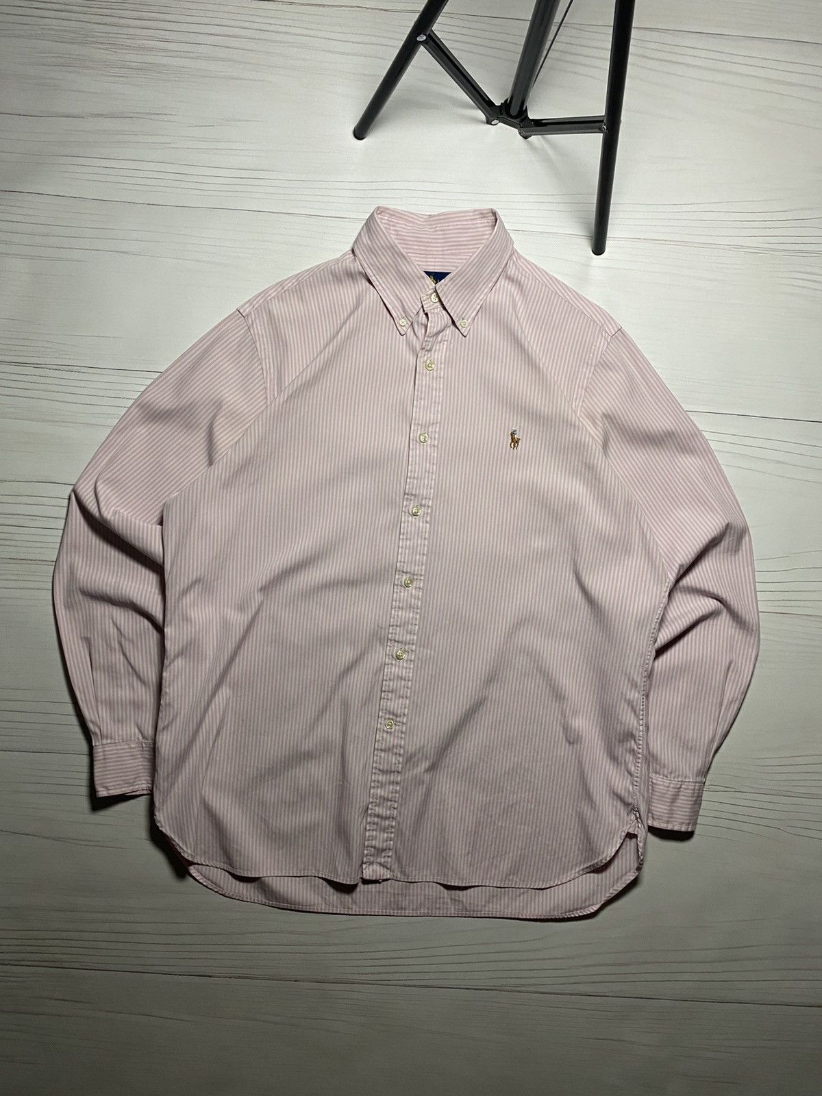 Polo Ralph Lauren × Vintage Vintage Polo Ralph Lauren USA Oversize Striped Y2k Button Up Size US L / EU 52-54 / 3 - 1 Thumbnail