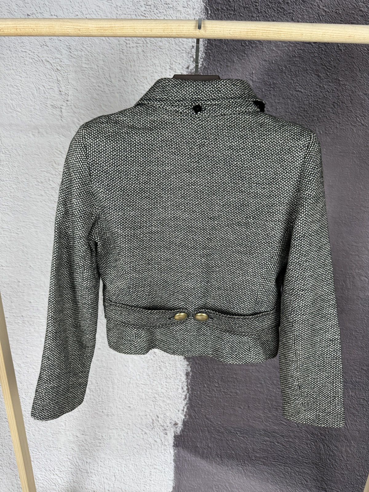 Dolce & Gabbana Dolce & Gabbana wool silk cotton grey short button jacket Size M / US 6-8 / IT 42-44 - 11 Thumbnail