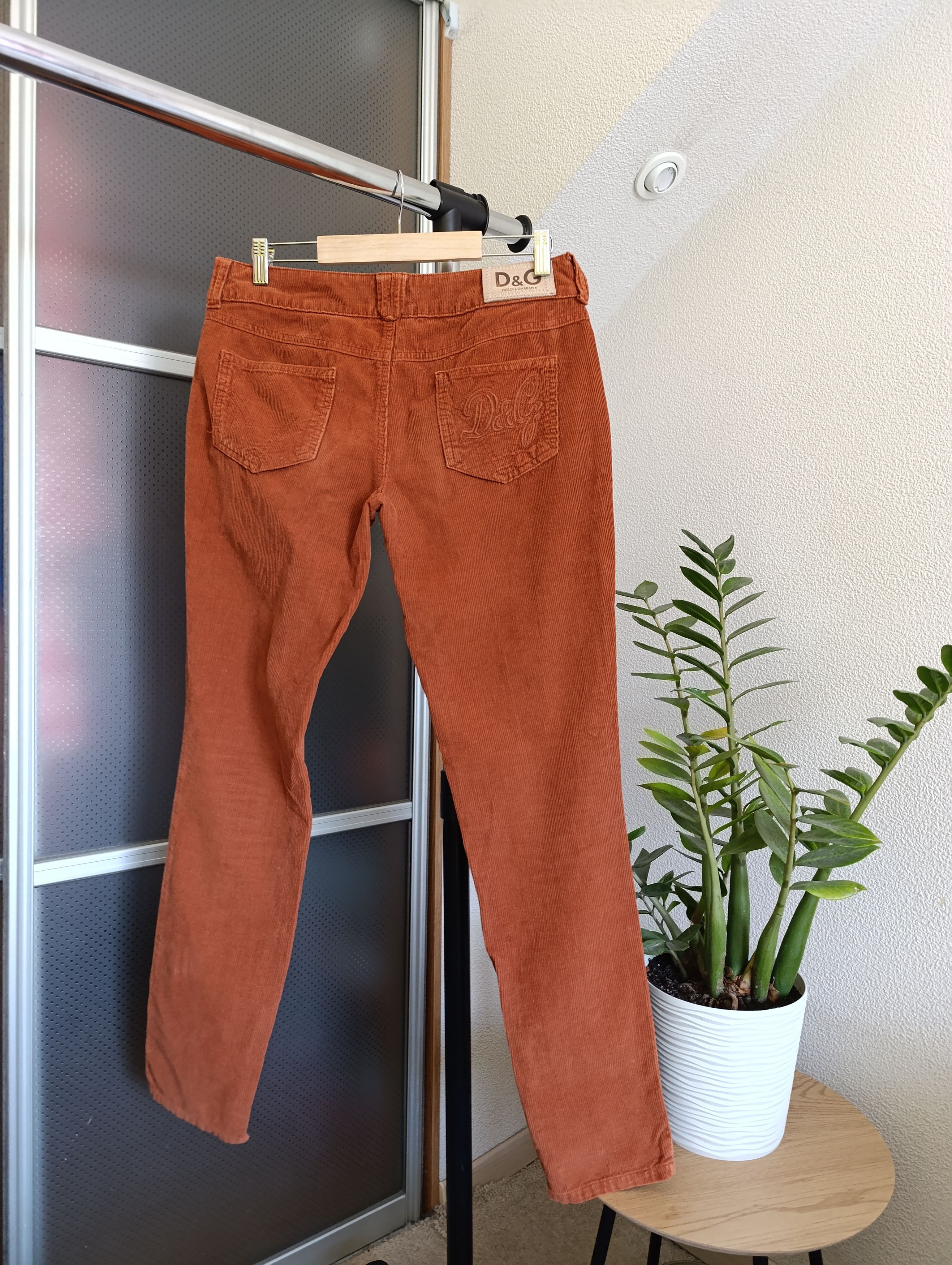 Dolce & Gabbana × Vintage DOLCE GABBANA WONDER WOMEN'S LEGGINGS JEANS CORDUROY Size 30" / US 8 / IT 44 - 1 Thumbnail