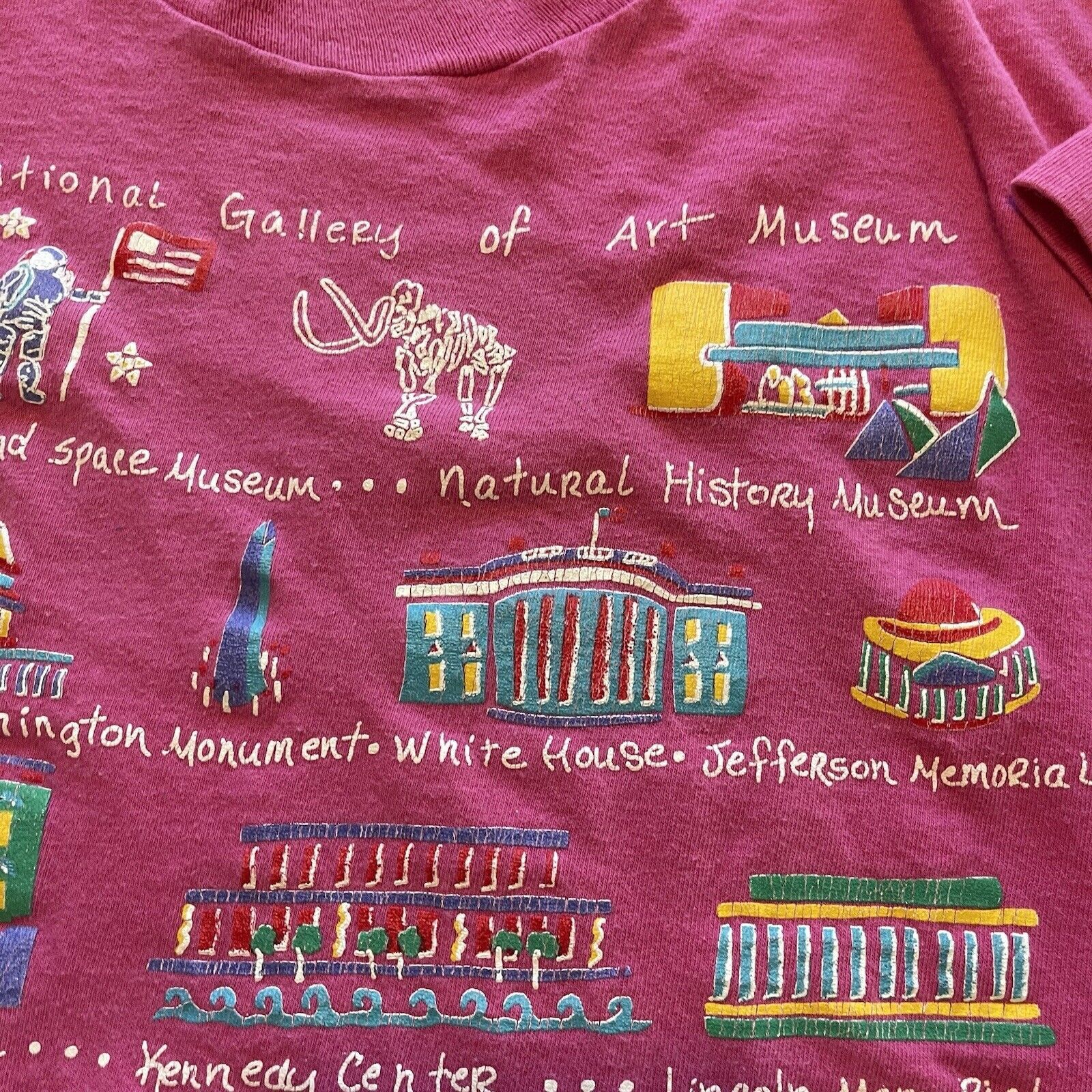 Fruit Of The Loom Vtg 90s Washington DC T-Shirt Tourist Much to Experience XL Size US XL / EU 56 / 4 - 6 Thumbnail