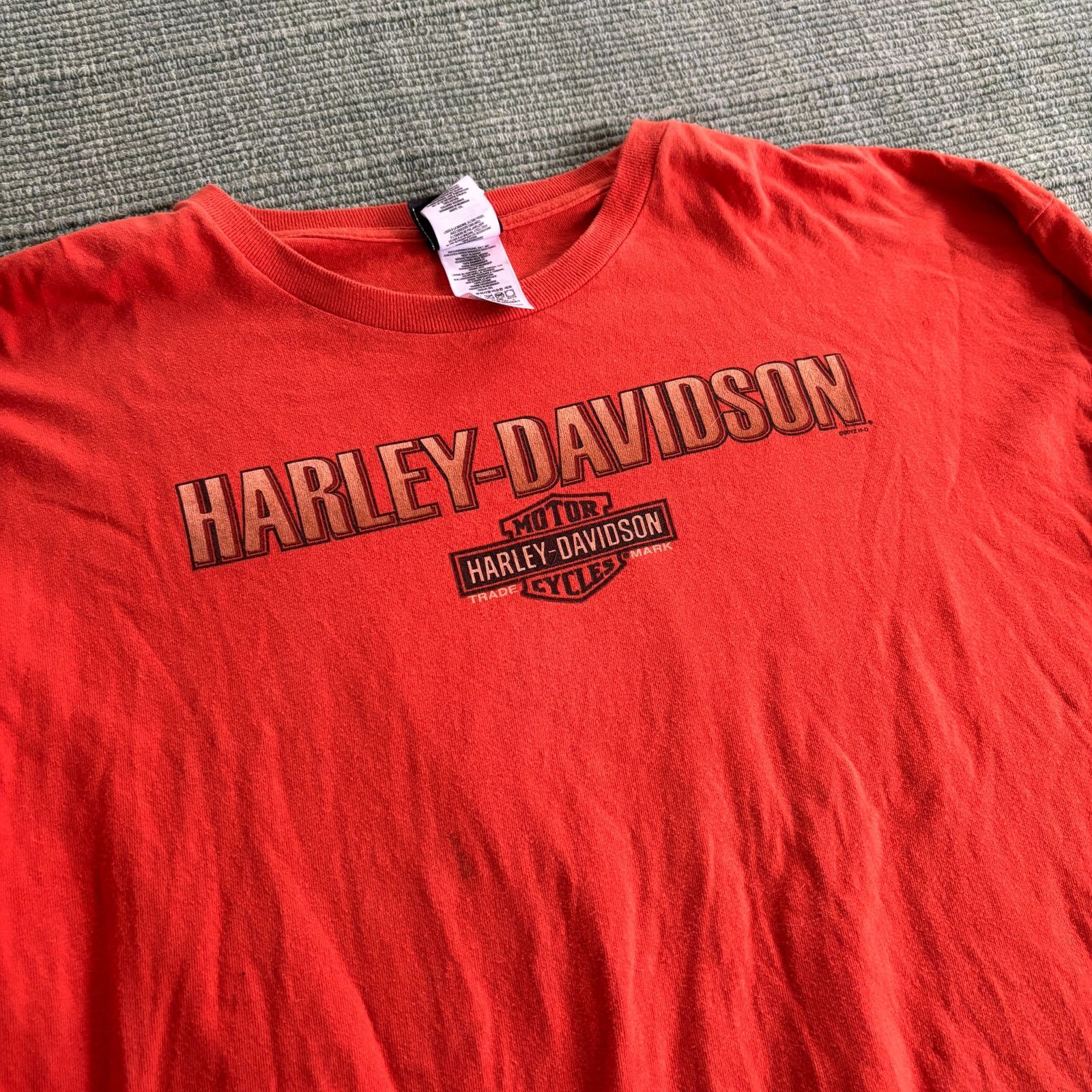 Harley Davidson × Vintage Vintage 2000s Orange Long Sleeve Harley Davidson Shirt Size US XXL / EU 58 / 5 - 6 Thumbnail