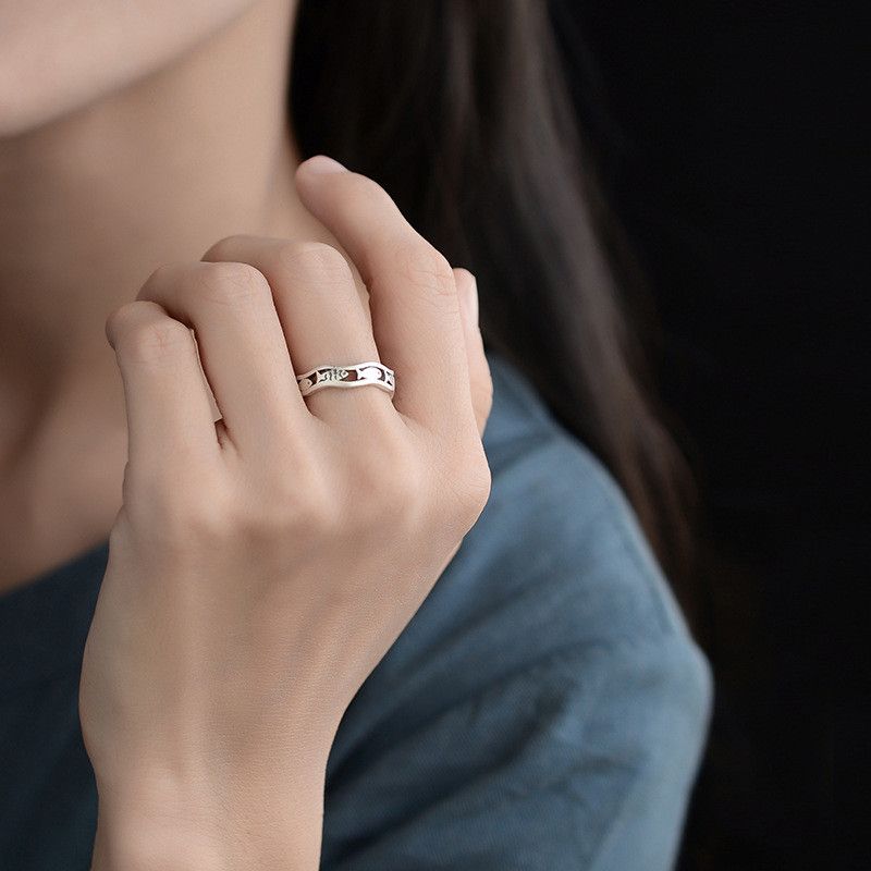 Vintage Resizable 925 Sterling Silver Minimalist Simple Fish Ring Size ONE SIZE - 4 Thumbnail