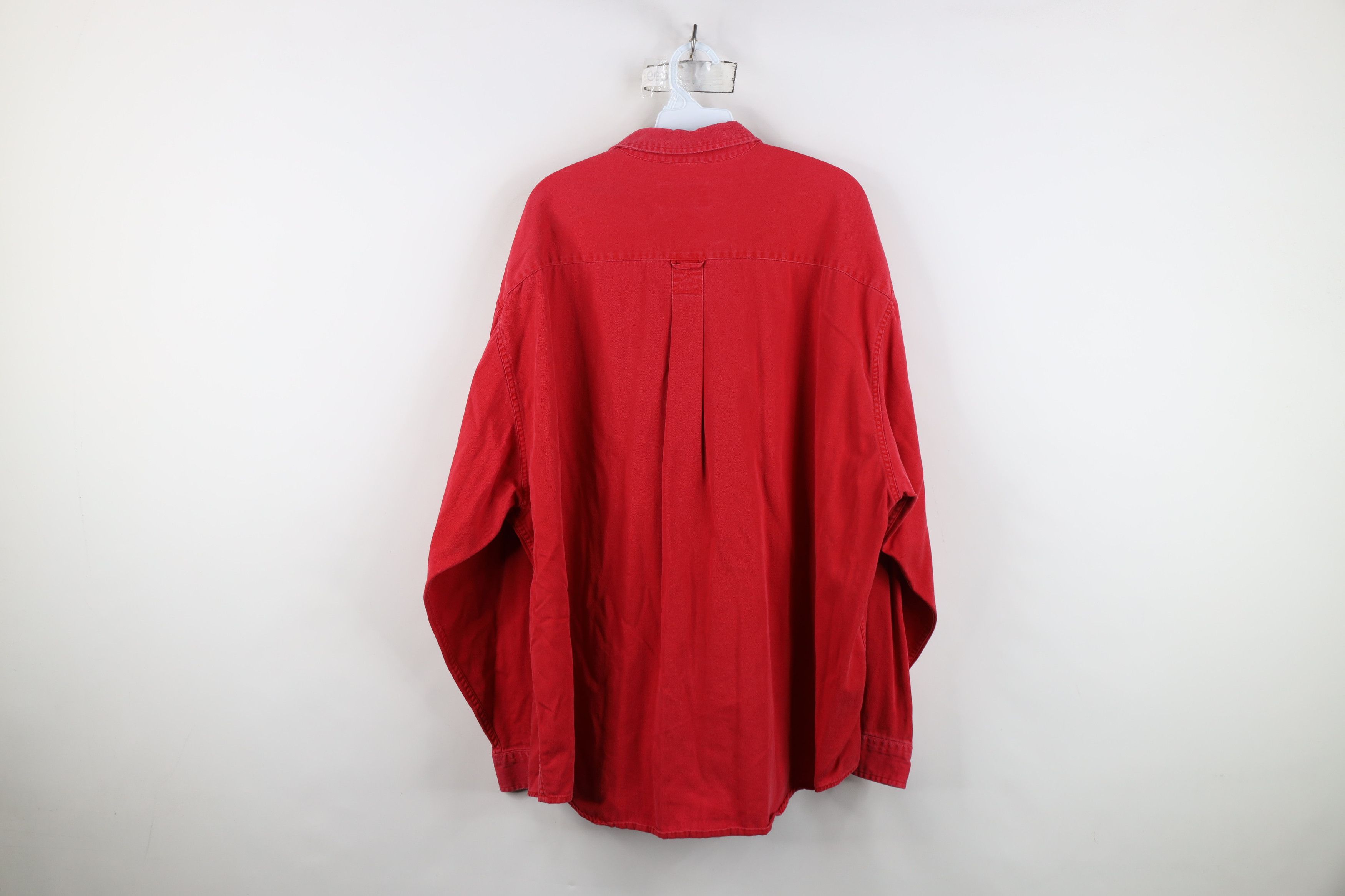 Eddie Bauer Vintage 90s Eddie Bauer Cotton Twill Button Down Shirt Red Size US XXL / EU 58 / 5 - 13 Thumbnail