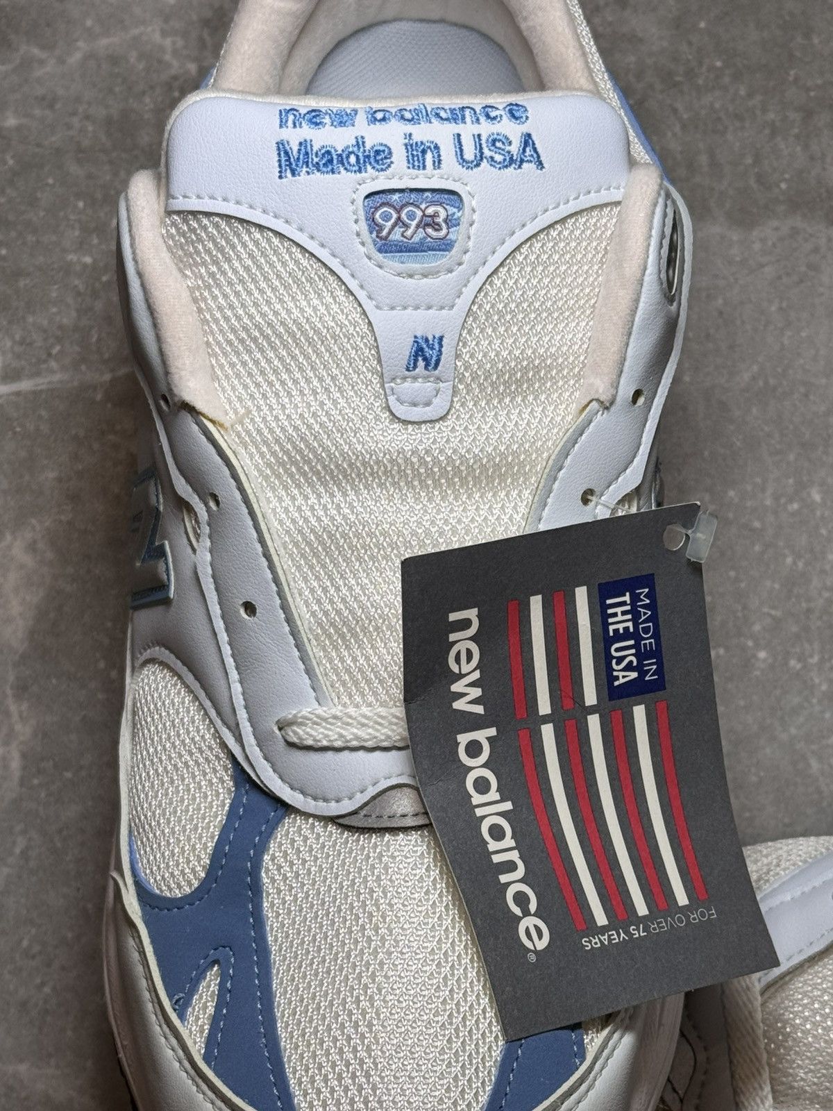 New Balance New balance 993 white blue Size US 10 / EU 43 - 8 Thumbnail