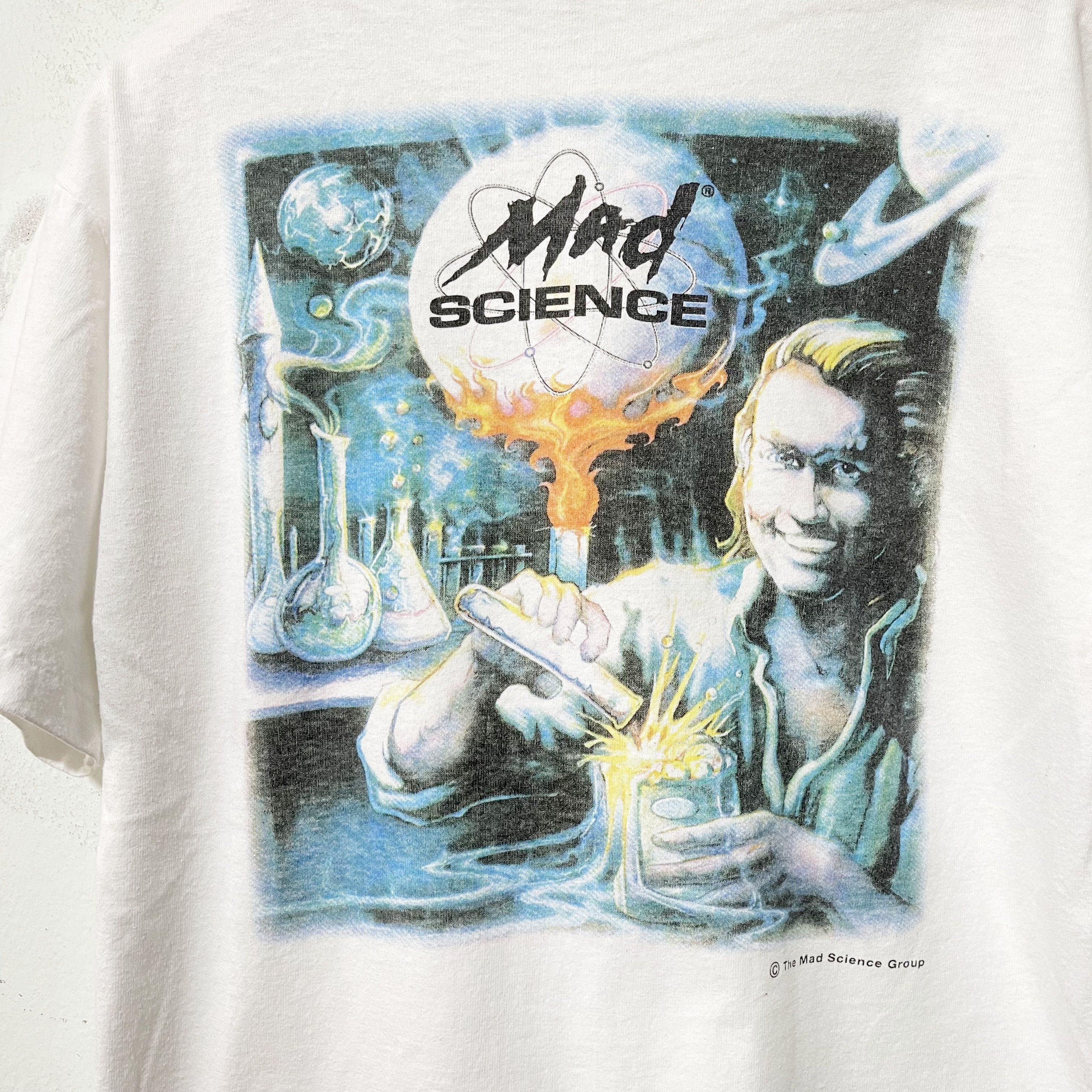 Vintage Vintage 90s Mad Science T-Shirt Size US XS / EU 42 / 0 - 2 Thumbnail