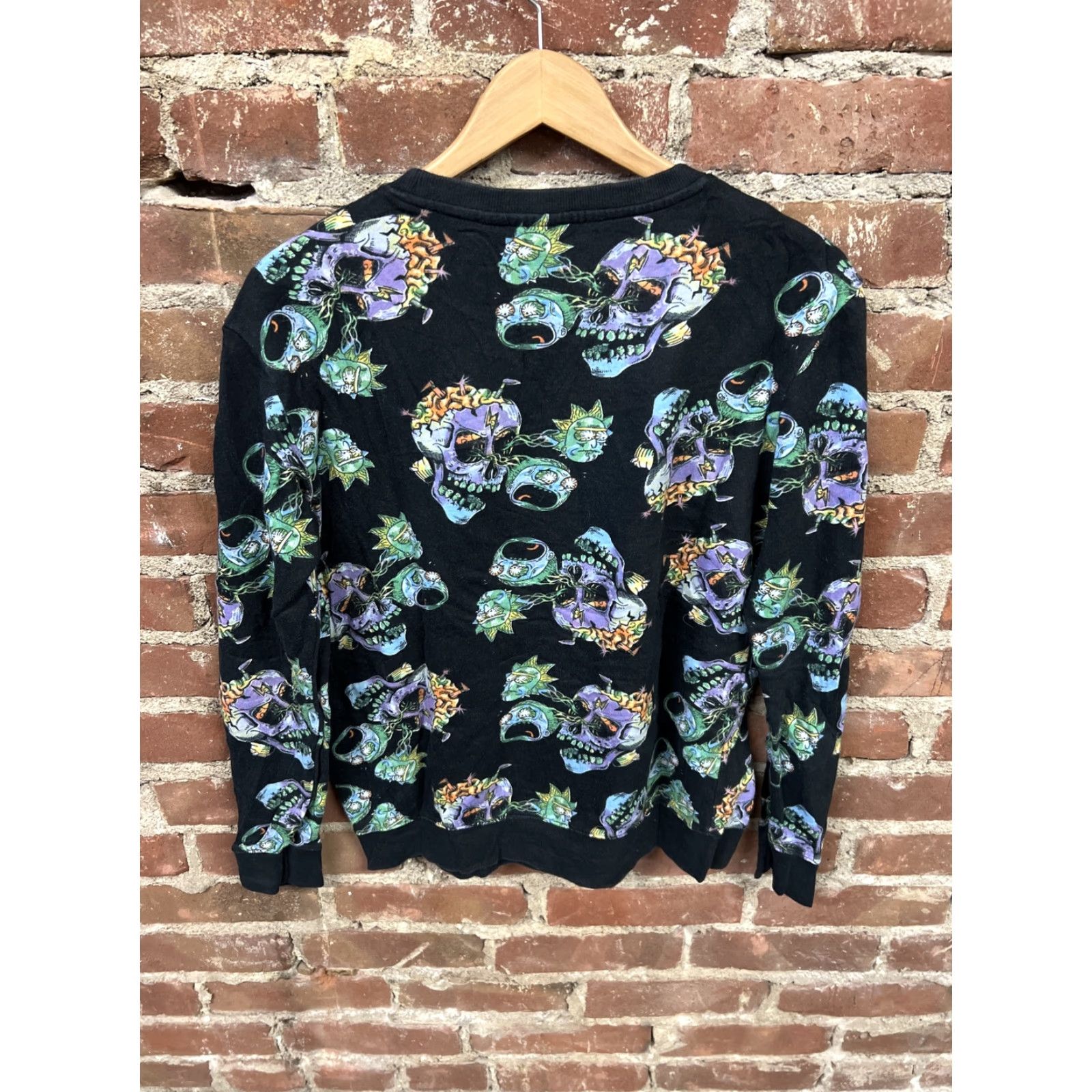Vintage Rick and Morty Sweater Mens Small Black Zombie Crew Neck Sweatshirt Cartoon T29 Size US S / EU 44-46 / 1 - 3 Thumbnail