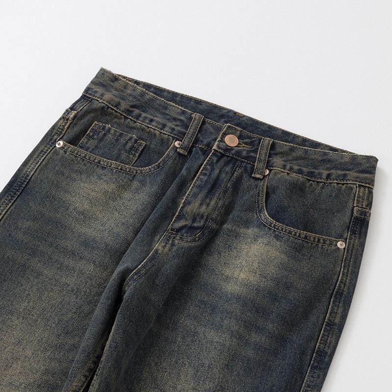 Vintage American-style washed distressed vintage jeans for men Size US 32 / EU 48 - 3 Thumbnail