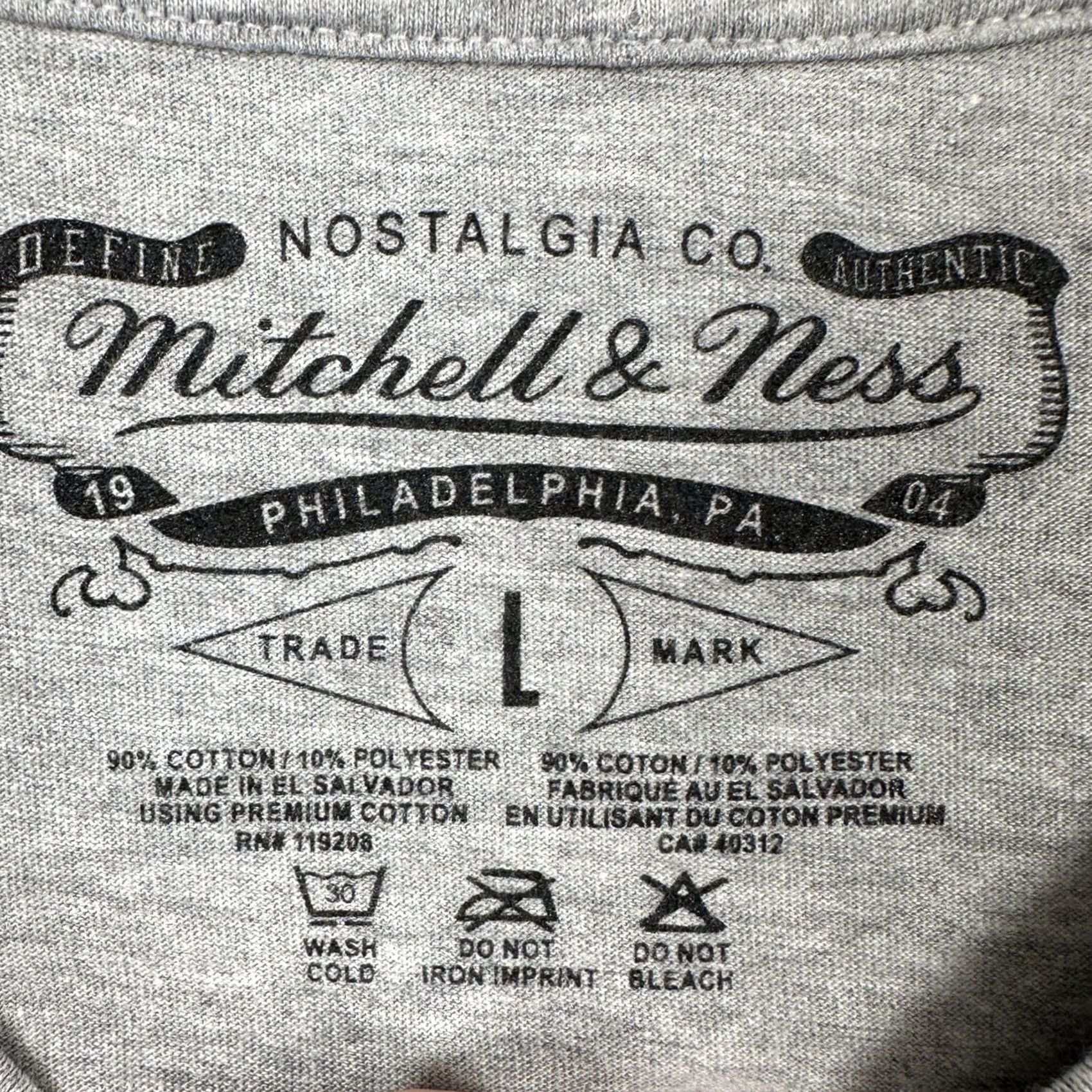 Mitchell & Ness New York Mets T-Shirt Tee Mens Gray Large Miracle Short Sleeve Mitchell Ness Size US L / EU 52-54 / 3 - 4 Thumbnail