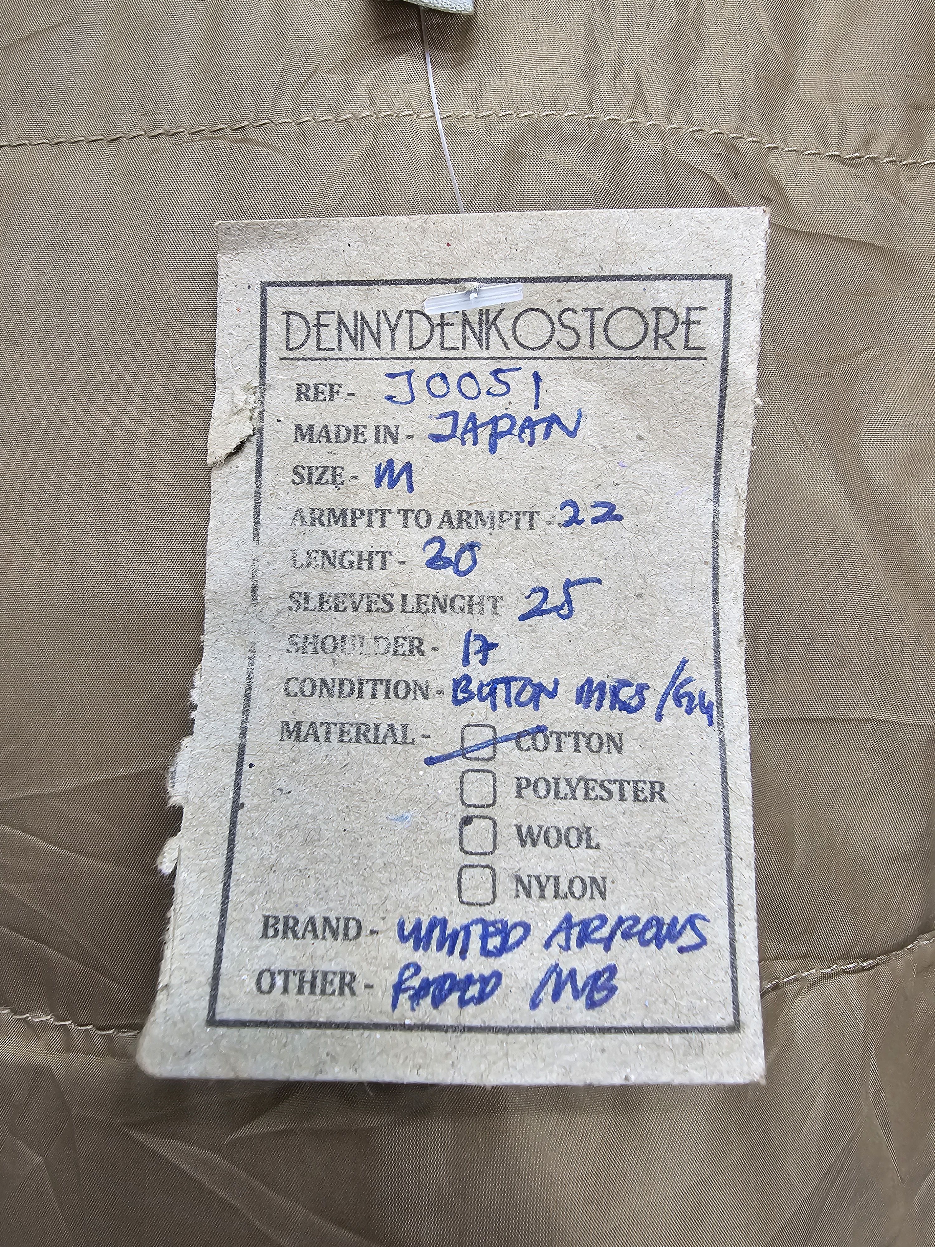 United Arrows UNITED ARROWS A Day In The Life Heavy Jacket J0051 Size US M / EU 48-50 / 2 - 16 Thumbnail