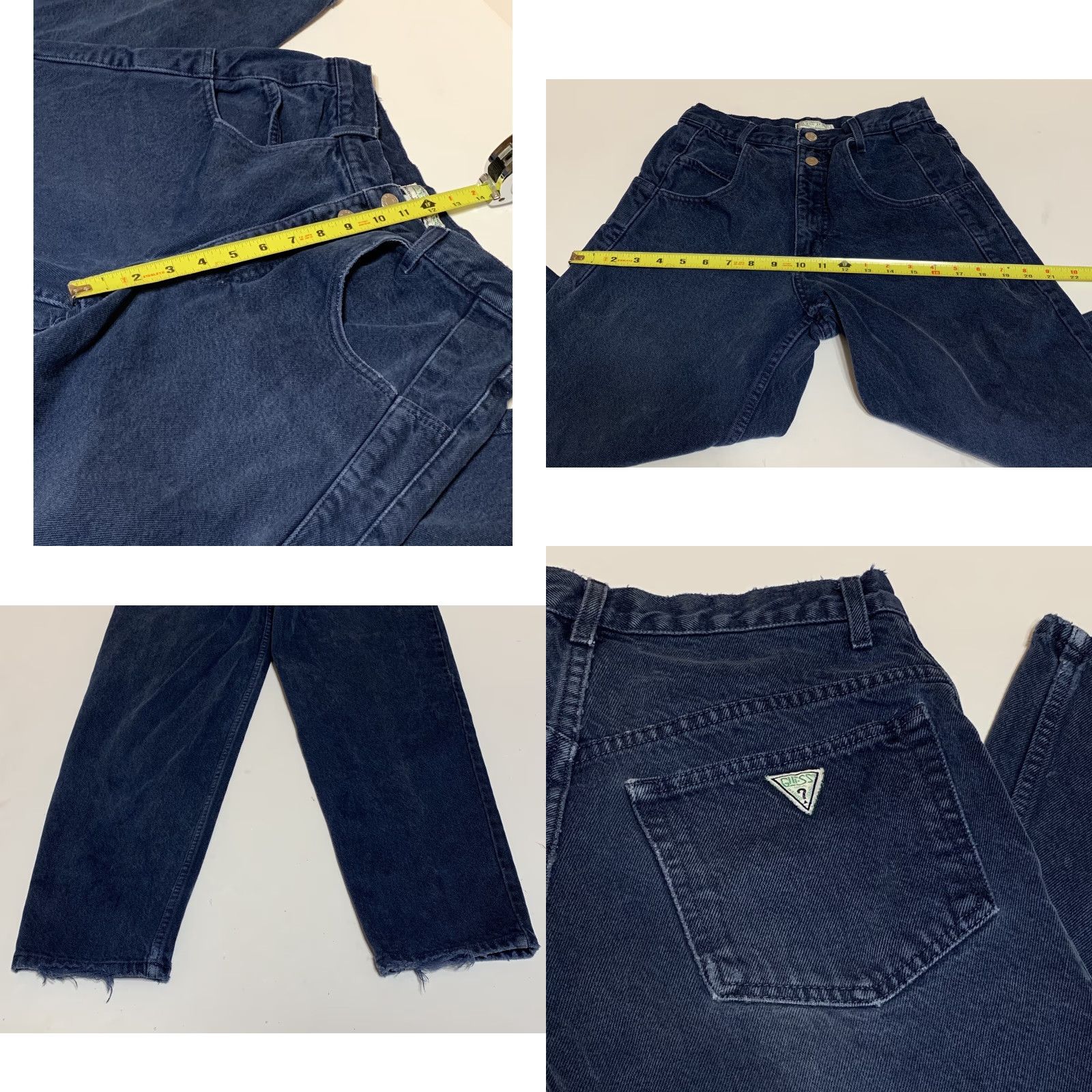Guess VINTAGE GUESS Jeans USA Georges Marciano High Waisted Tapered Leg 26x29 Blue Denim Mens 80s 90s Style #10075 Size US 26 / EU 42 - 8 Thumbnail