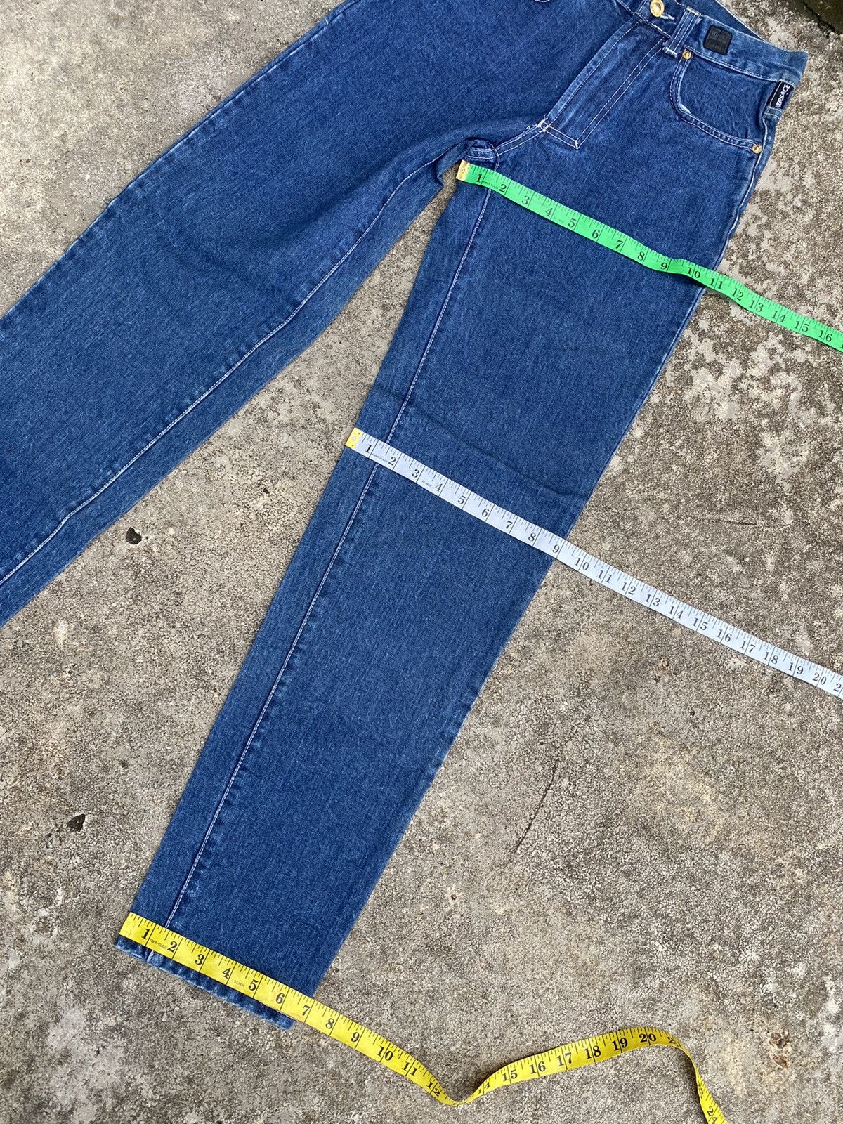 Vintage Vintage 90s Versace Couture Denim Jeans Pants Size 27" / US 4 / IT 40 - 13 Thumbnail