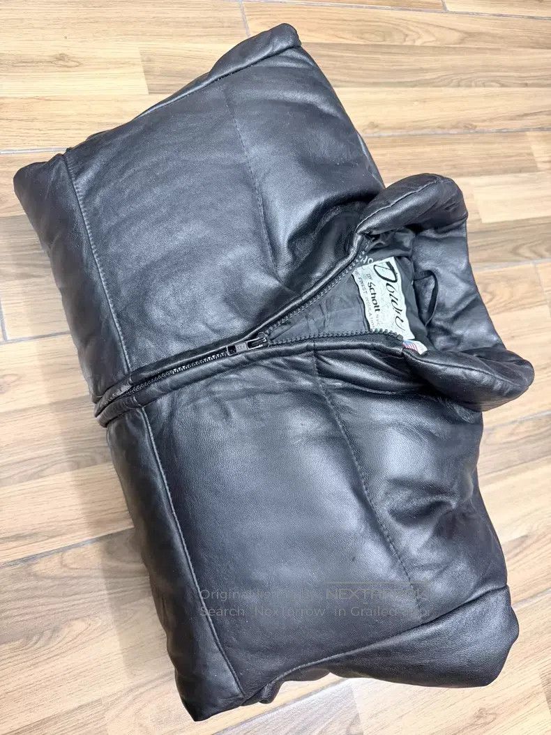 Schott Schott Leather goose down jacket Size US XS / EU 42 / 0 - 8 Thumbnail