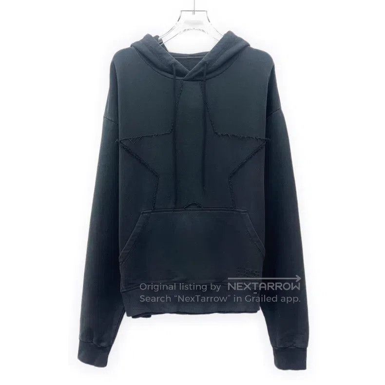 Maison Margiela Maison Margiela Black five-pointed cotton hooded drawstrin Size US S / EU 44-46 / 1 - 1 Thumbnail