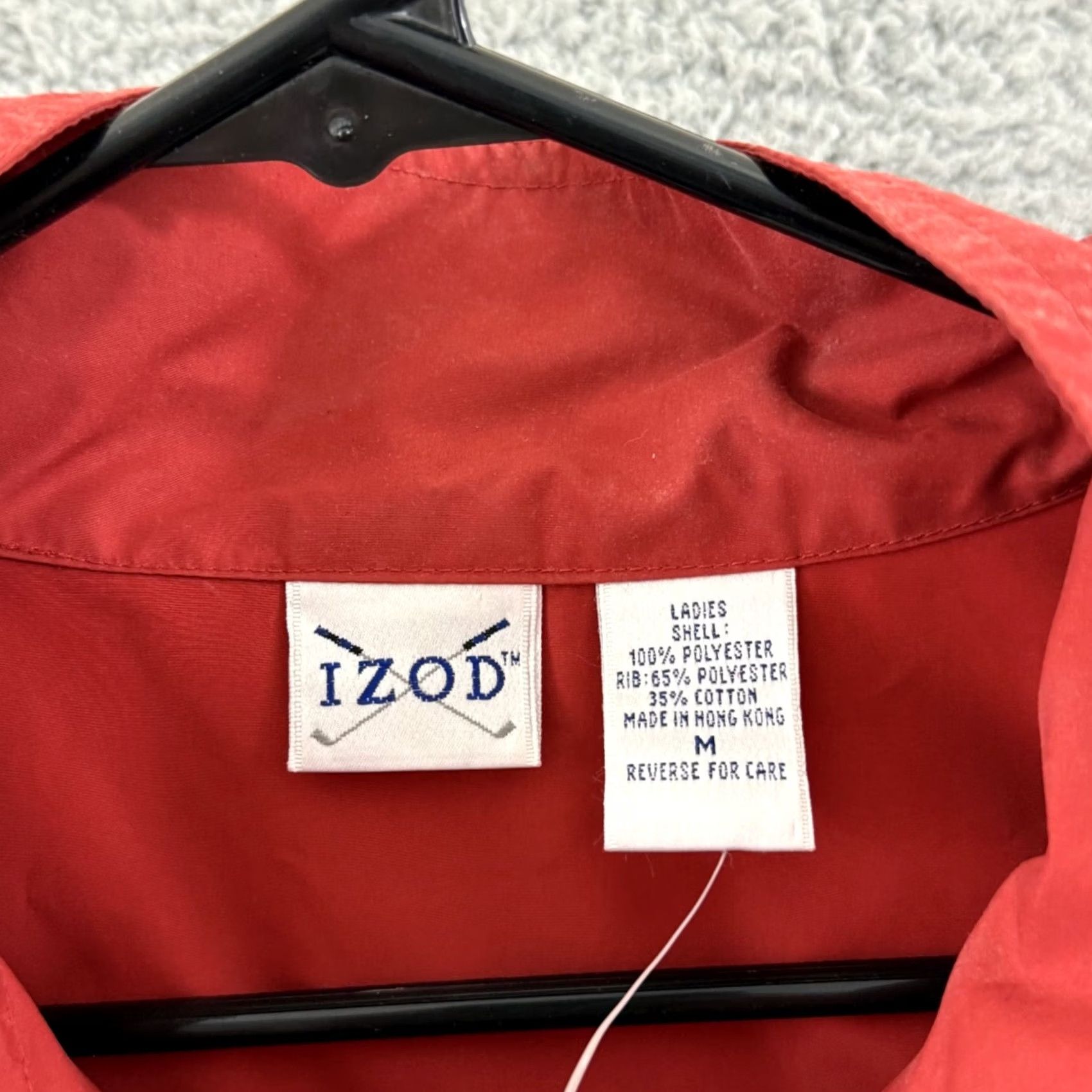 Izod VINTAGE IZOD Jacket Womens Red Windbreaker XS? (Original size M) - 90s Windbreaker Sport Pullover NWT Size M / US 6-8 / IT 42-44 - 7 Thumbnail
