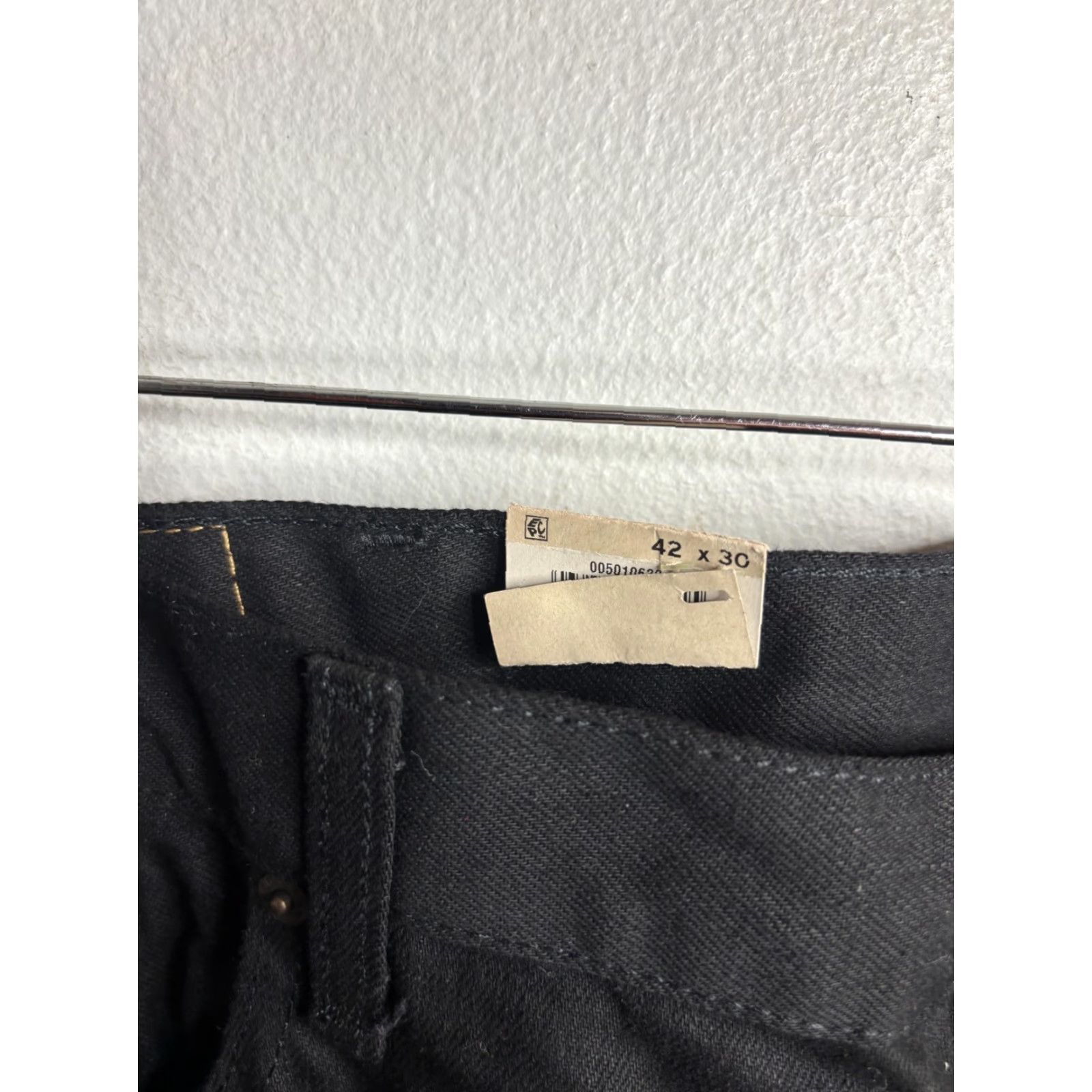Levi's Levi's 501 Original Jeans Mens 42x30 Black High Rise Straight Button Fly Denim Size US 42 / EU 58 - 5 Thumbnail