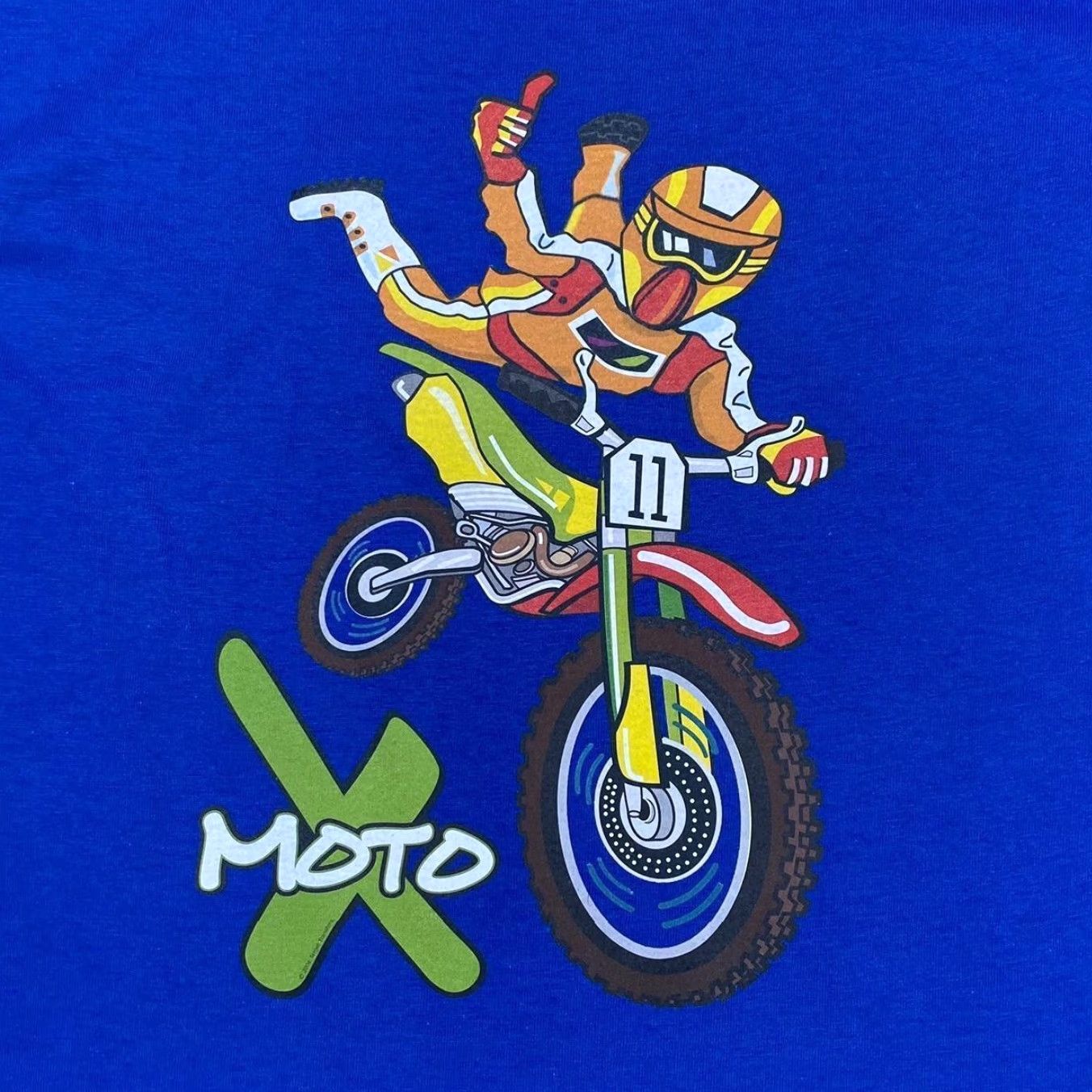 Vintage Screen Stars (2006) Moto X Motocross Bike Racing Cartoon Graphic Blue T-Shirt Medium Mens Shirt Casual Cotton Short Sleeve T-Shirt blue Size US M / EU 48-50 / 2 - 3 Thumbnail