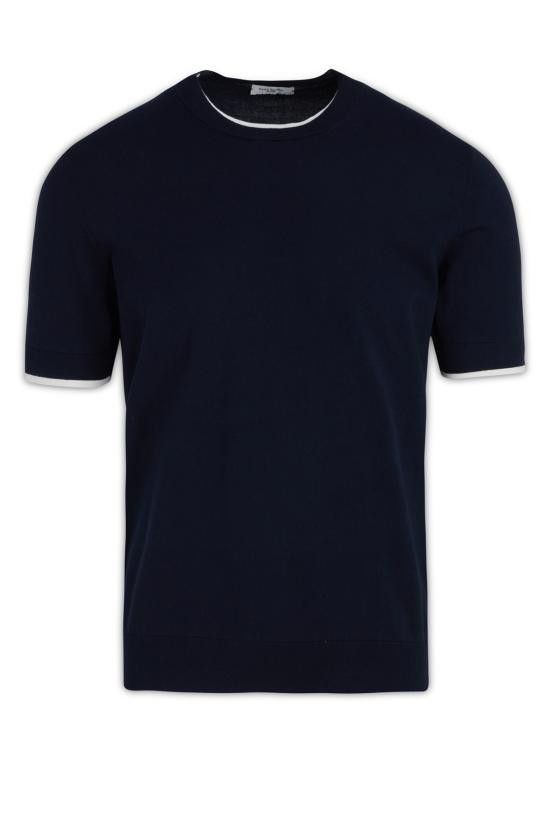 Paolo Pecora PAOLO PECORA Men Sweater A020F100 6685 BLUE Size US L / EU 52-54 / 3 - 1 Thumbnail