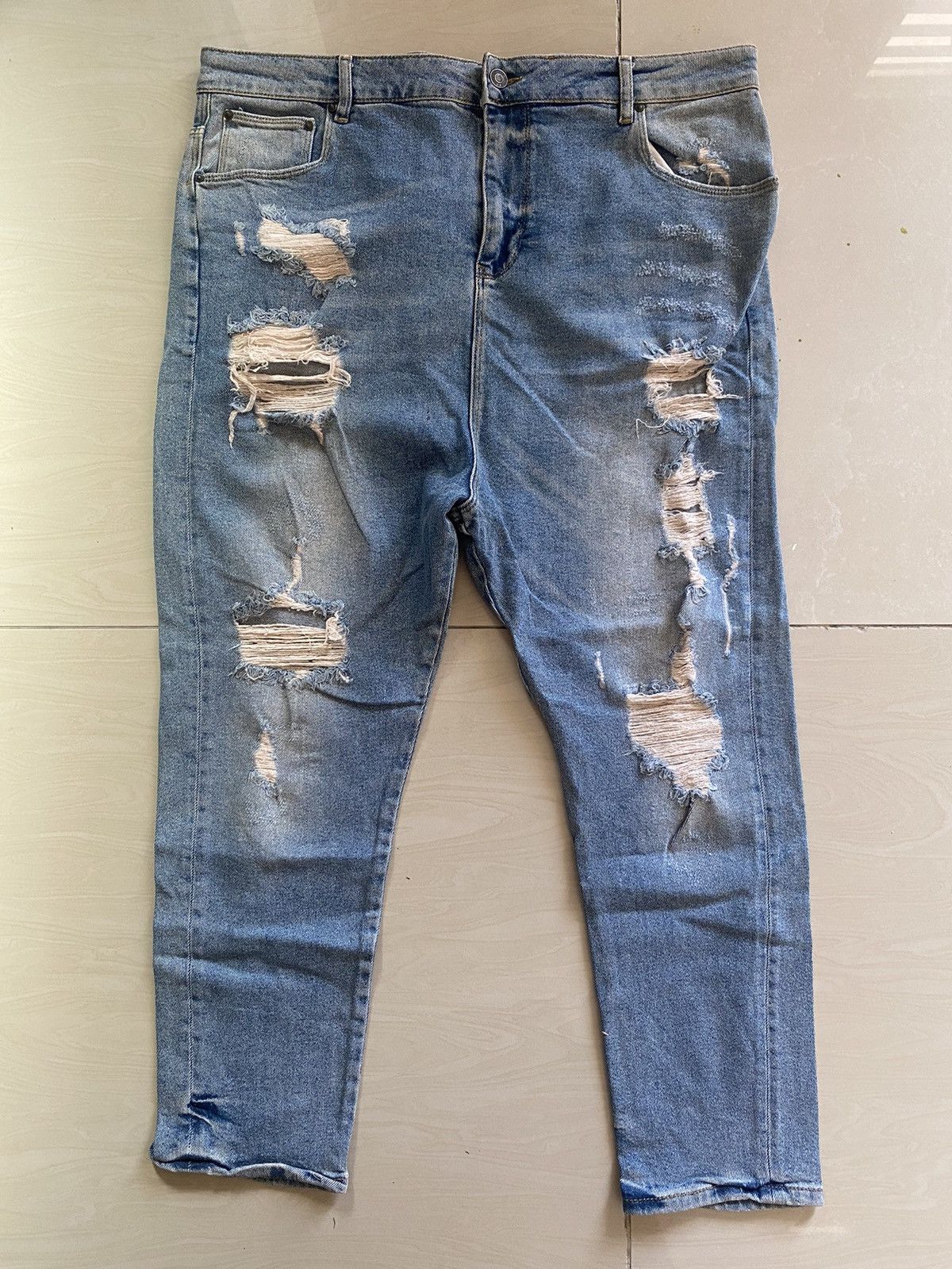 image of Vintage Asos Distressed Jeans in Blue, Men's (Size 38)