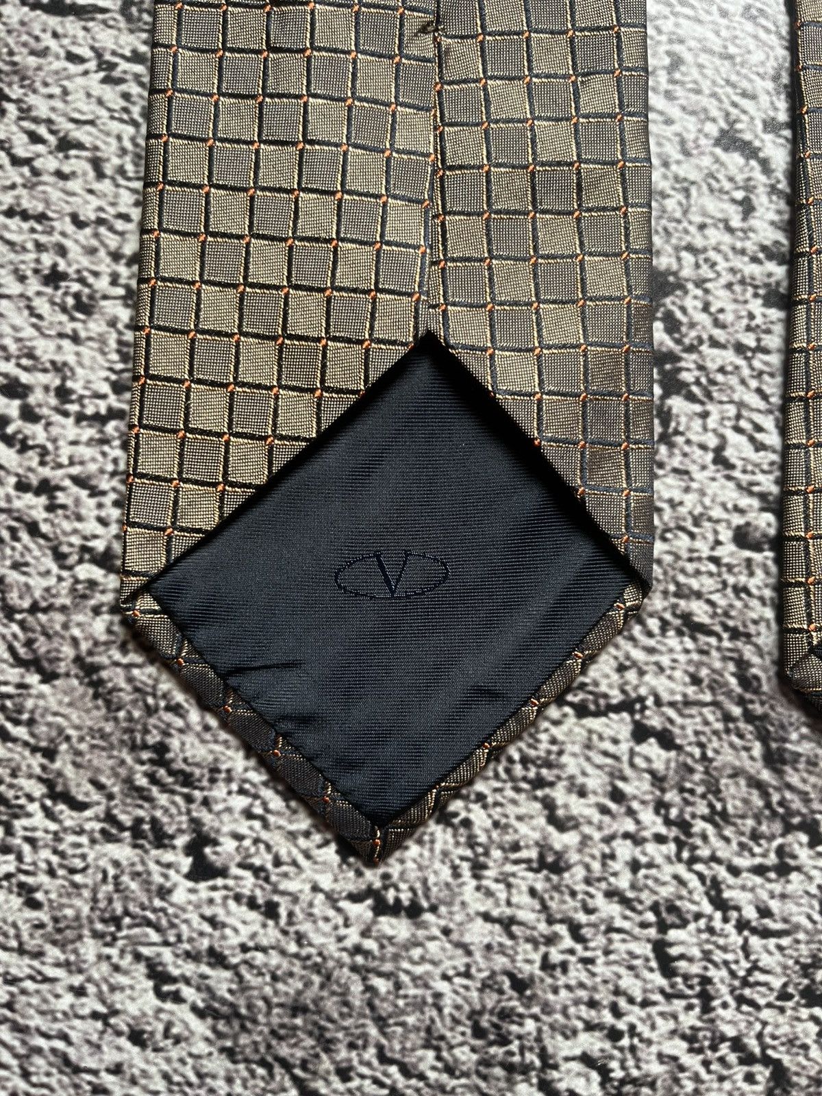 Valentino Valentino Silk Tie Grid Pattern Size ONE SIZE - 6 Thumbnail
